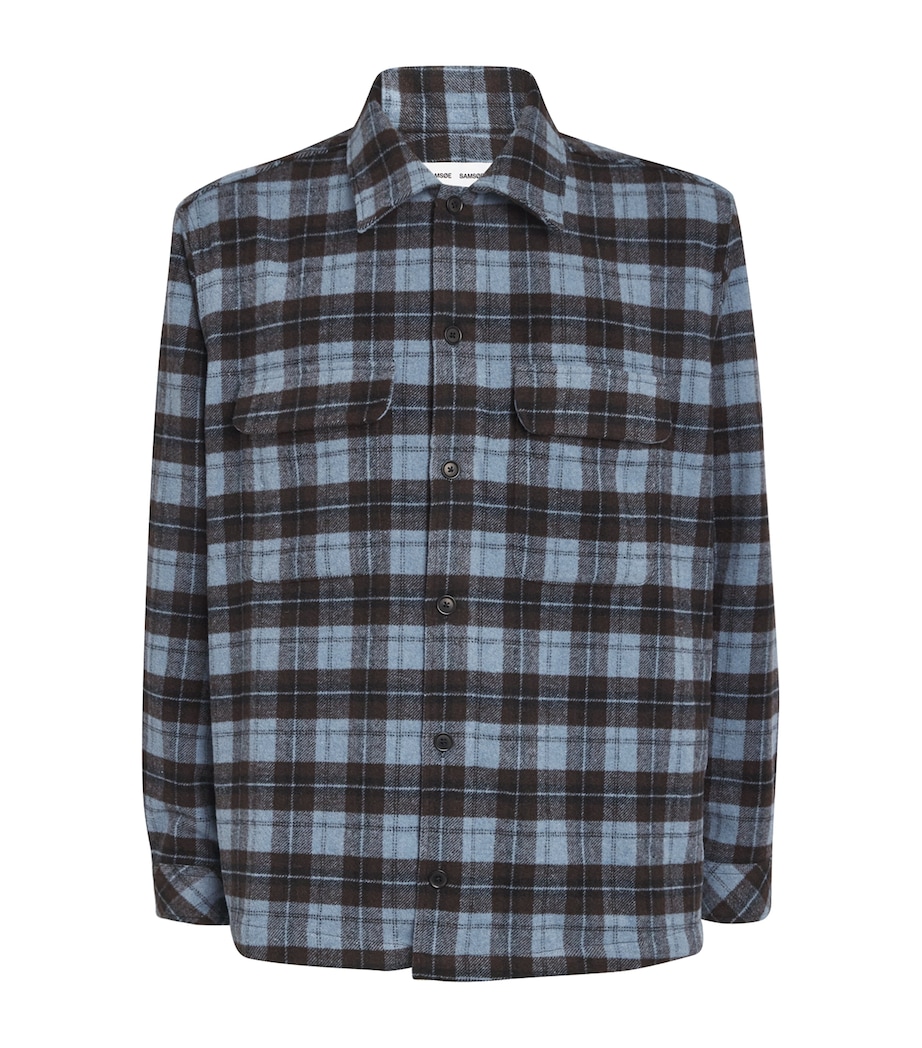 Wool-Blend Check Sacastor Overshirt CORONET BLUE CH Image 1