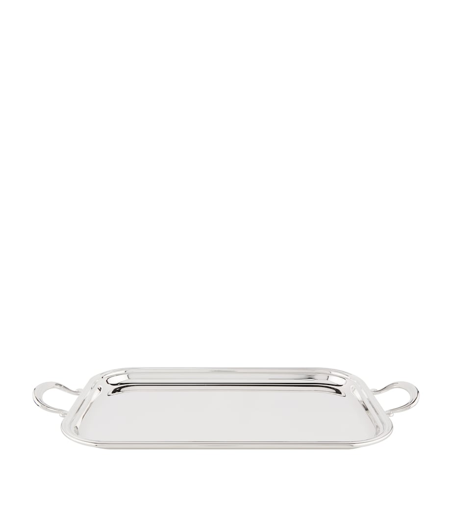 Silver Plated English Tray With Handles (39cm X 26cm) SILVER Image 1