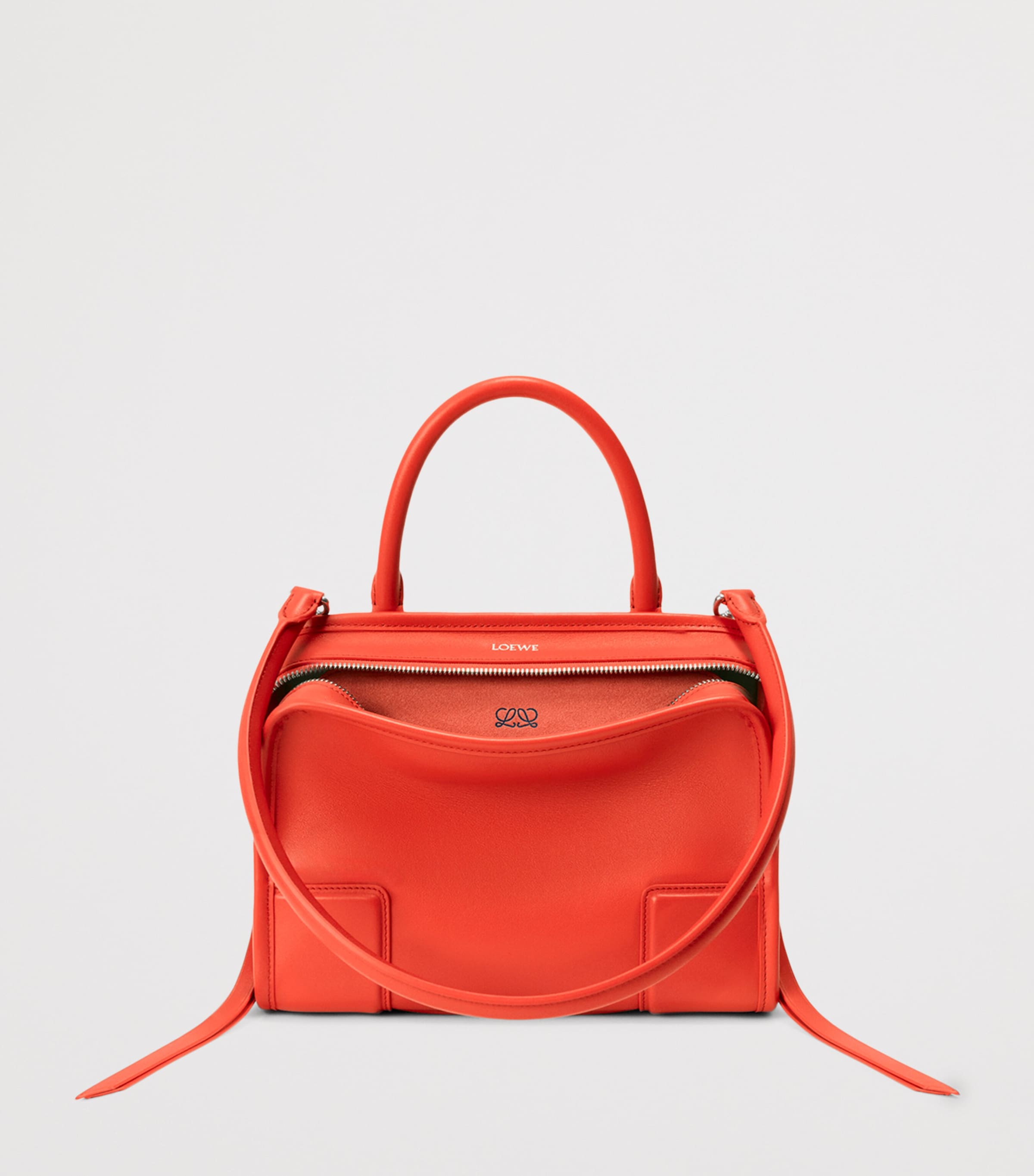 LOEWE Small Leather Amazona 180 Top-Handle Bag Sunrise Orange Image 2