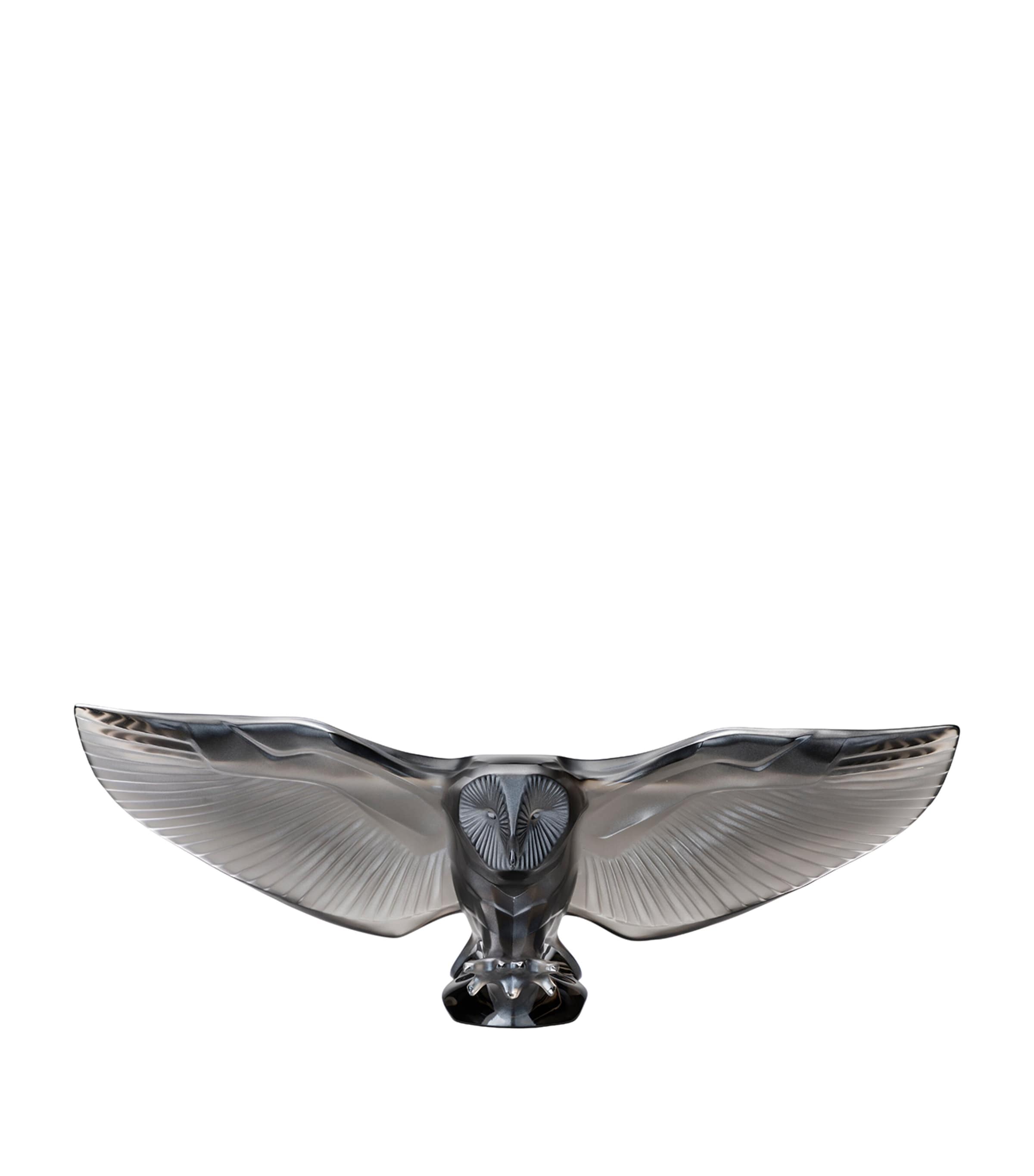 Lalique Barn Owl Sculpture | Home Accessories | Ornaments | Designers | Lalique
