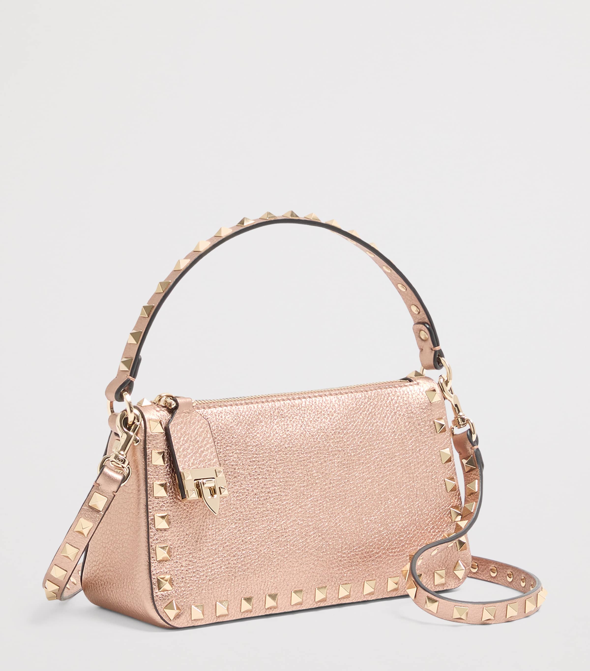 Small Leather Rockstud Shoulder Bag GF9 Image 2