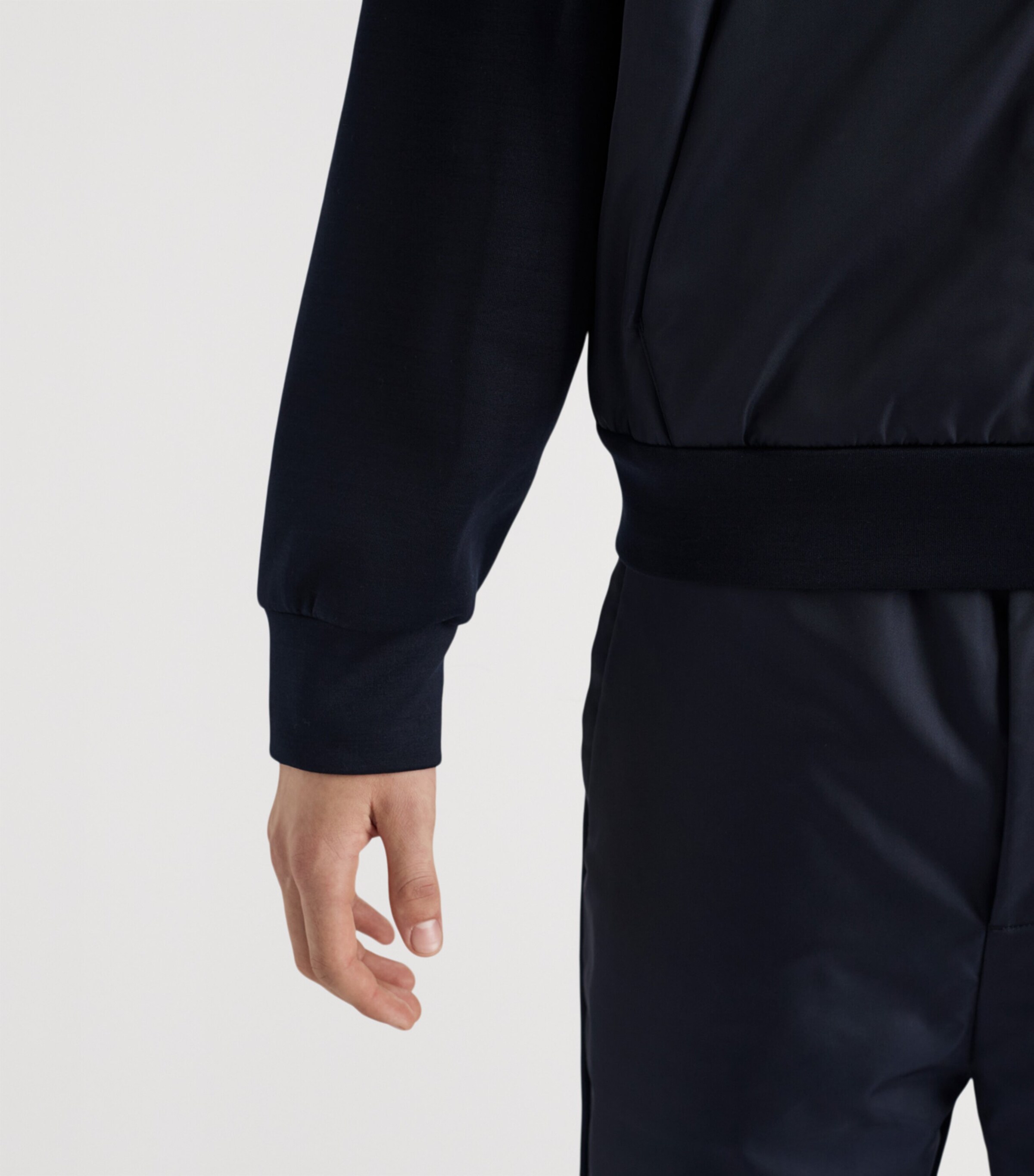 Cotton-Re-Nylon Zip-Up Hoodie F0QR3 Image 6