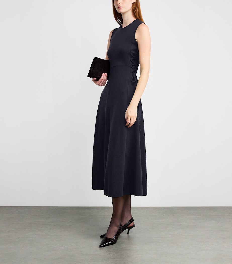 Virgin Wool Drawstring Midi Dress ULTRAMARINE Image 2