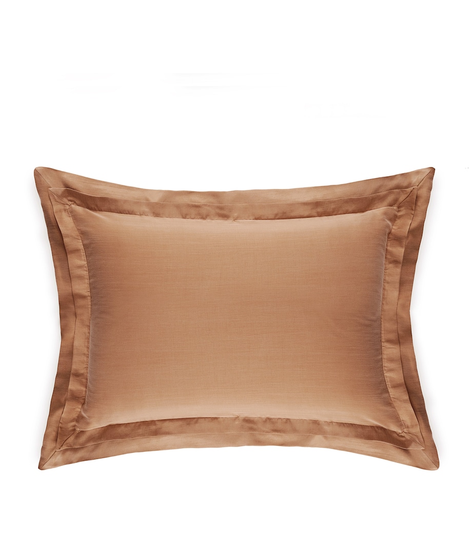 Alya Frame Oxford Pillowcase (50cm x 70cm) CARAMEL Image 1