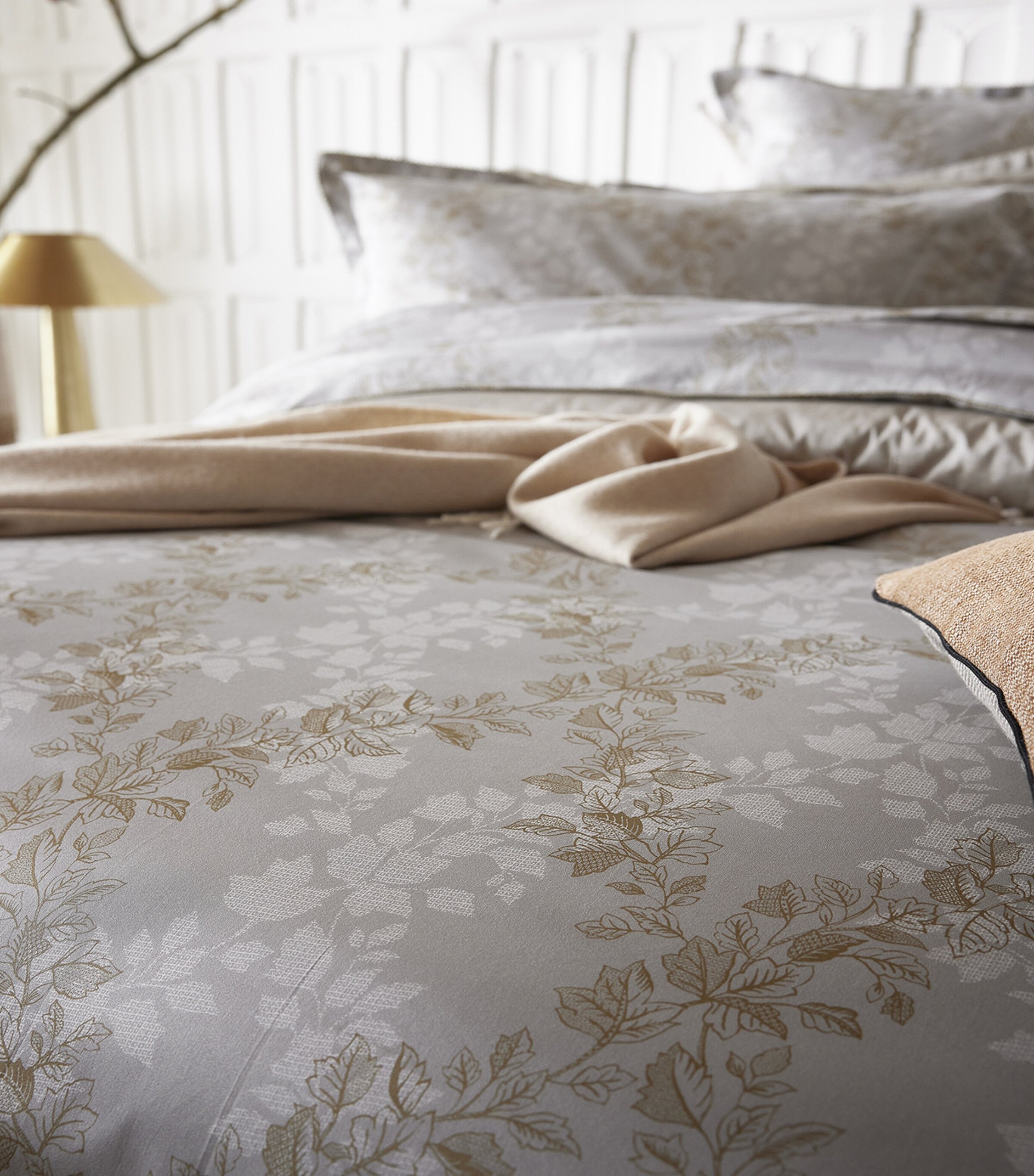Alexandre Turpault Cotton Rocaille Super King Duvet Cover (260cm x 220cm) Beige Moyen Image 3