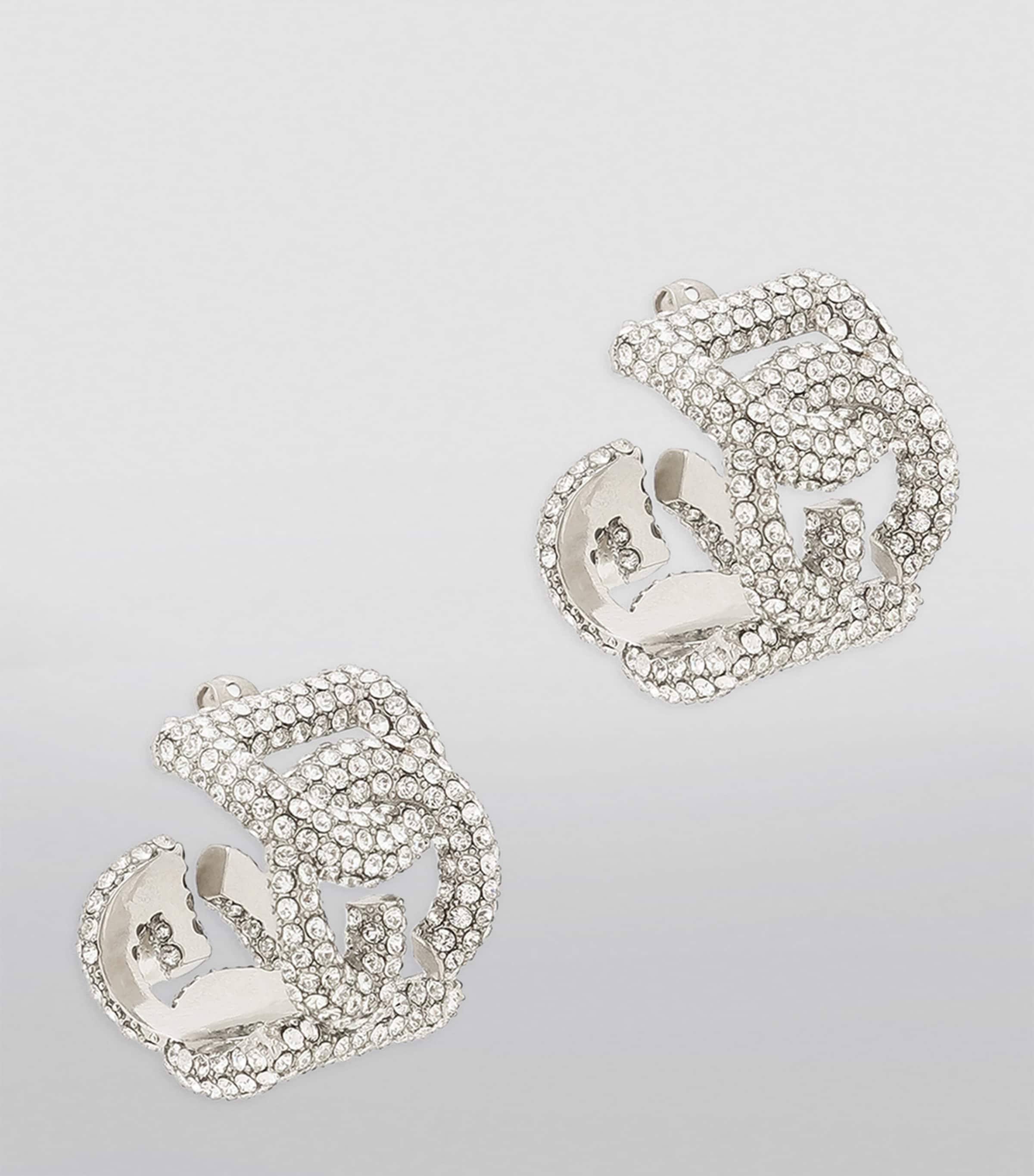 Embellished DG Millennials Logo Earrings 87655-SILVER/PALLADI Image 3