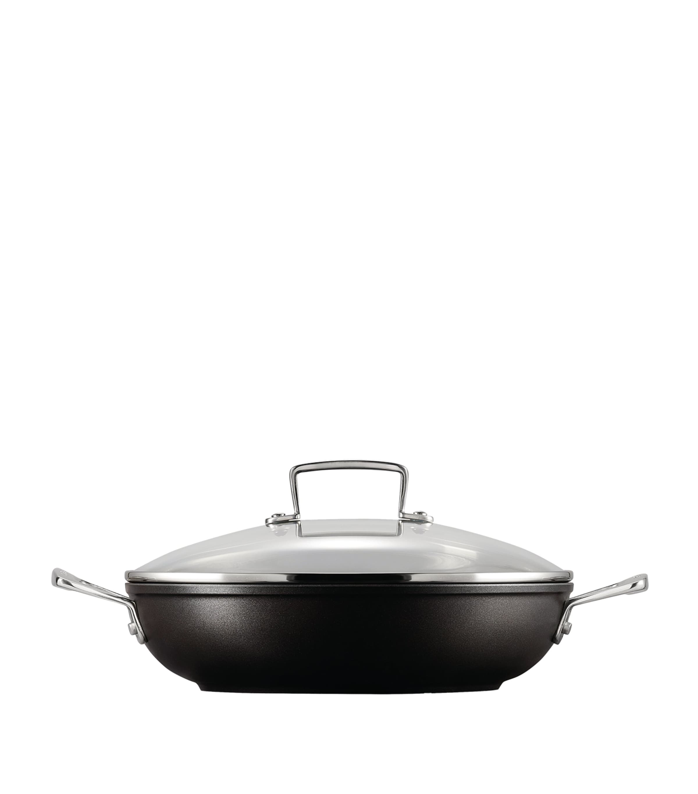 Le Creuset Toughened Non-Stick Shallow Casserole (26cm) Black Image 2