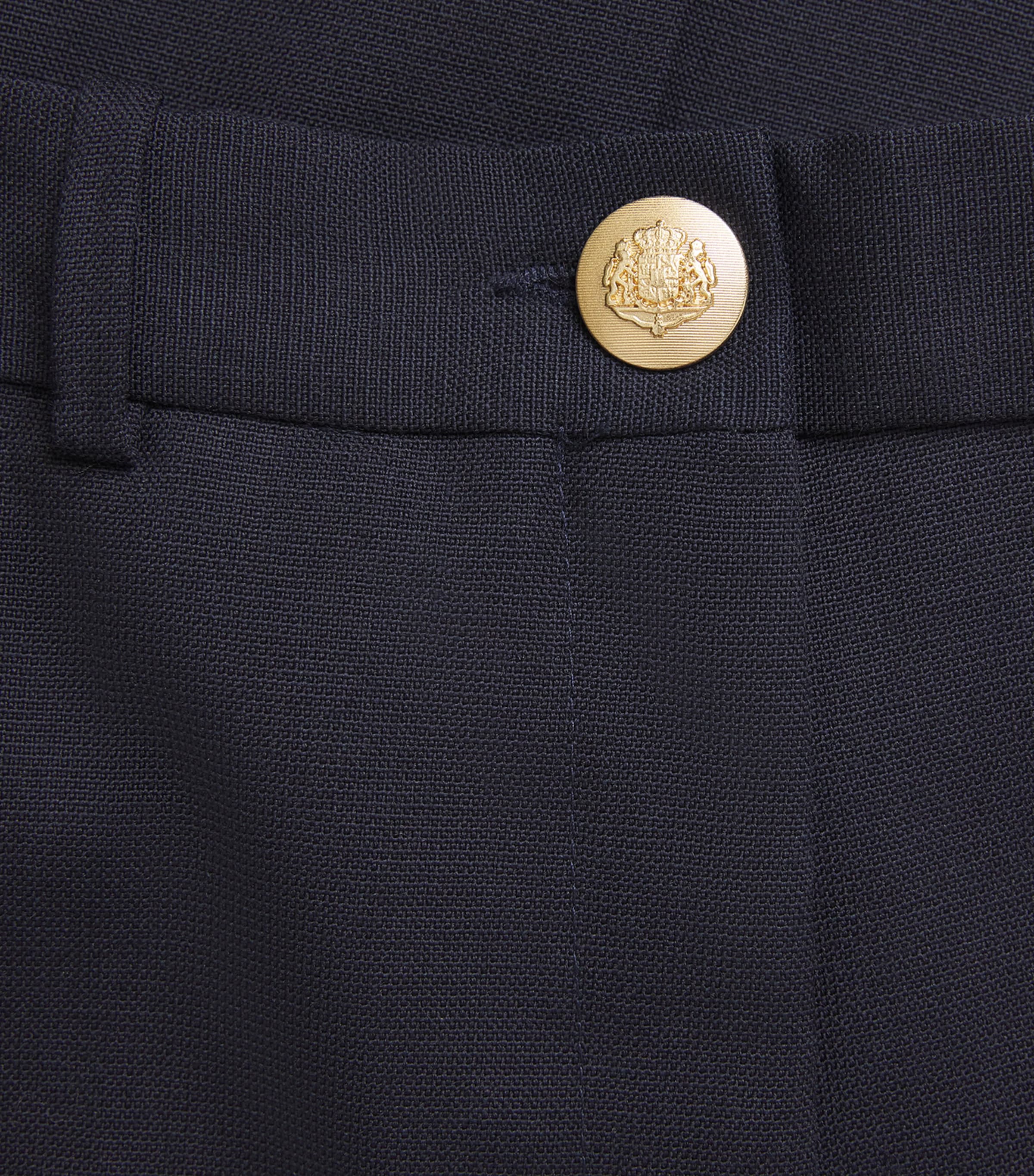 Wool-Blend Flared Trousers NAVY BLUE Image 5