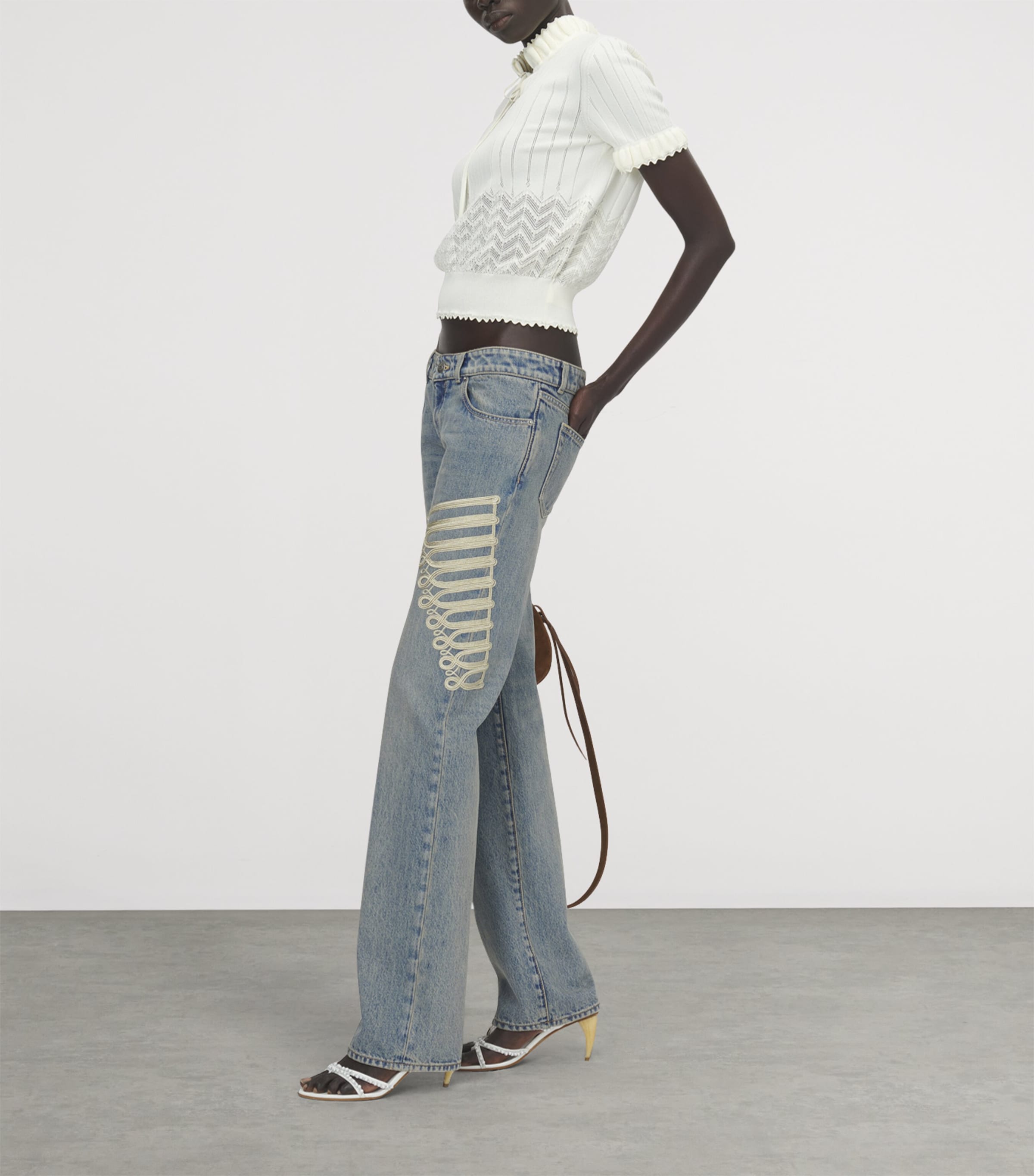 McQueen Womens Pointelle Knit Top Image 5