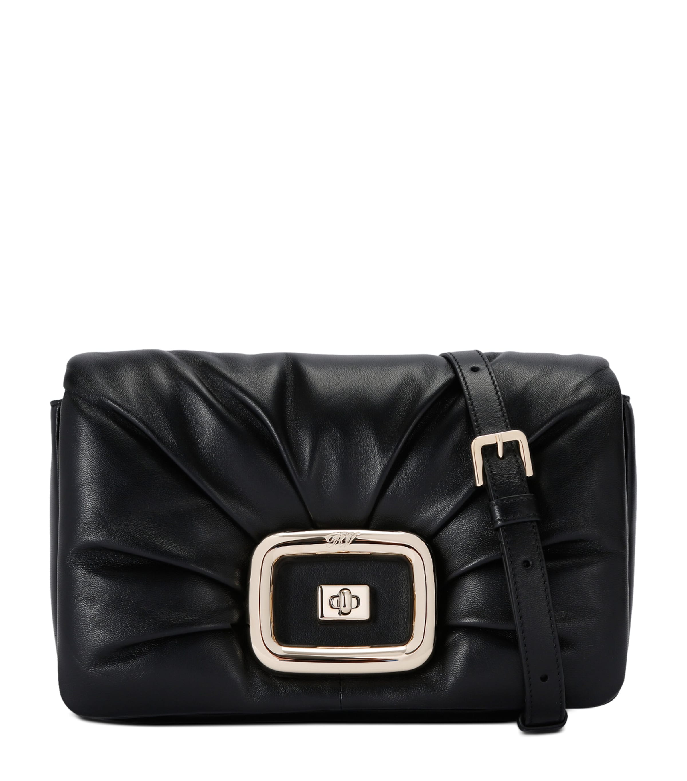 Roger Vivier Leather Viv’ Choc Clutch Bag | Women Bags | Crossbody Bags | Shoulder Bags | Designers | Roger Vivier