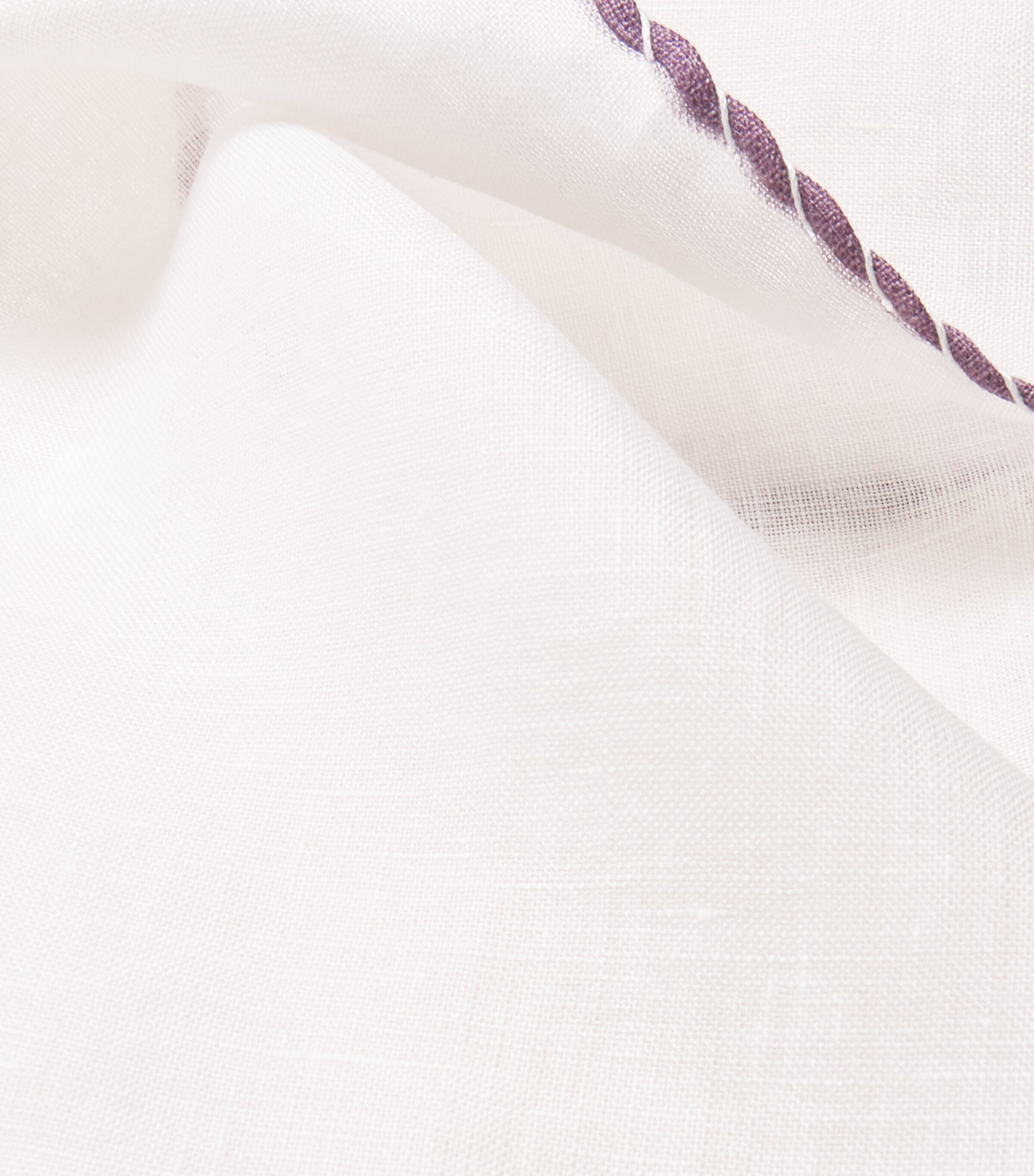 Linen Pocket Square BIANCO E MALVA Image 3