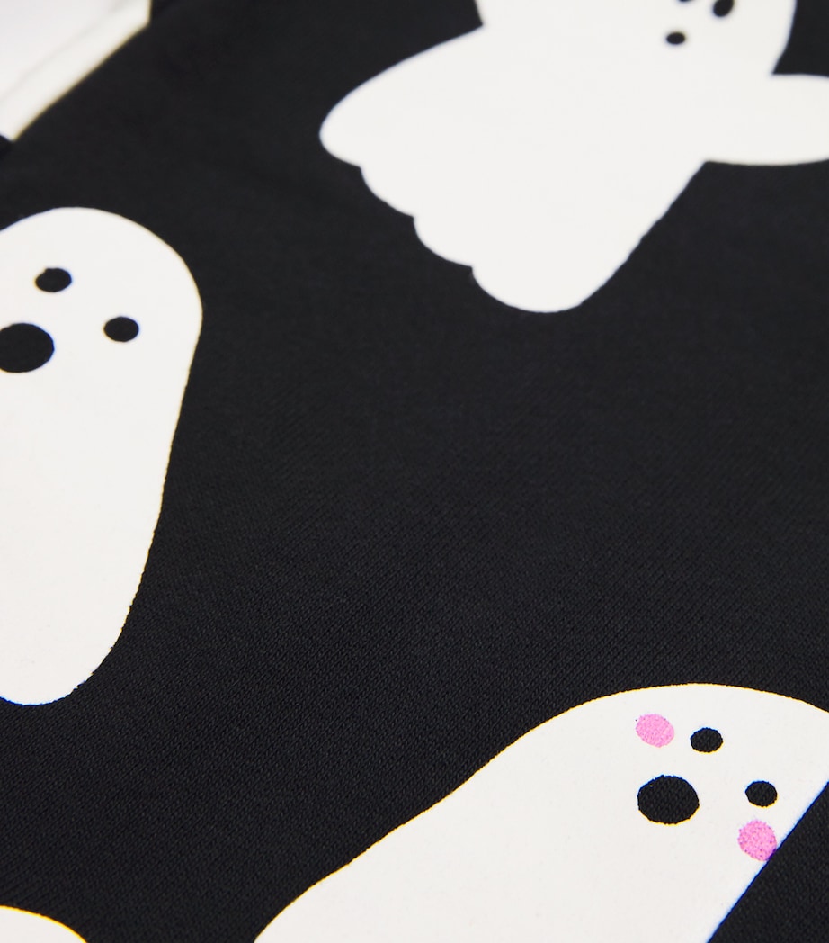 Organic Cotton Ghost Sweatpants (3-14 Years) 930BCBLACK/WHITE Image 3