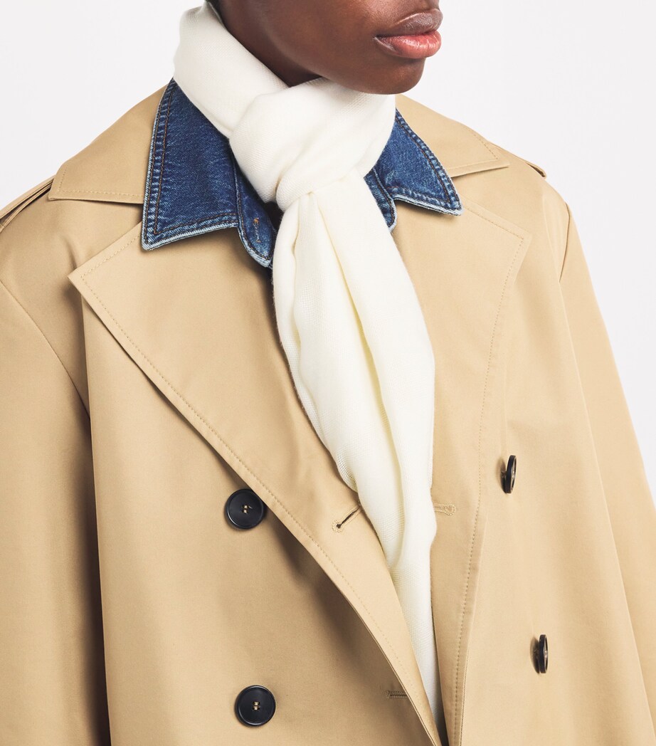 Weekend Max Mara Modal-Cotton-Blend Scarf White Image 4