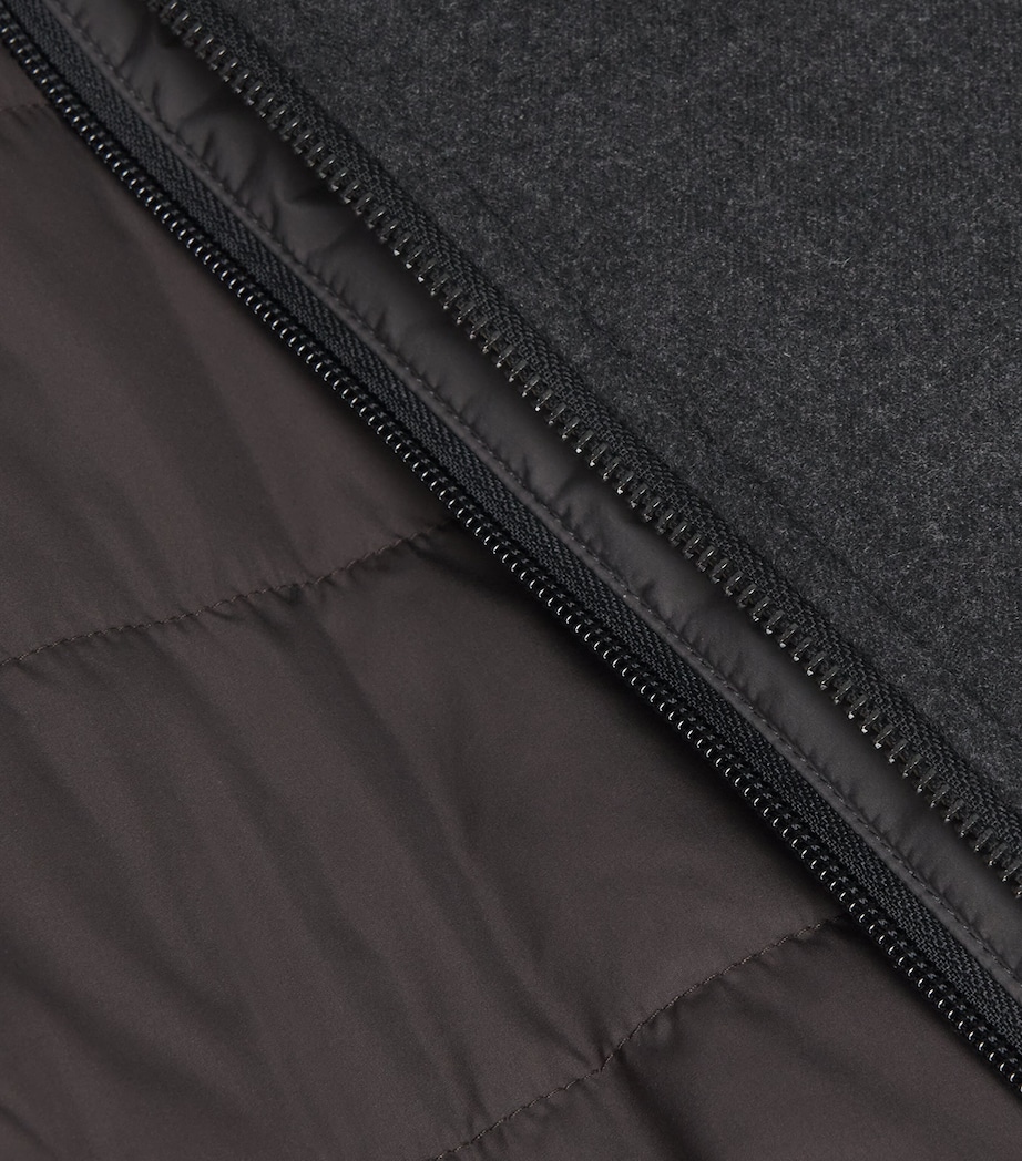 Cashmere-Blend Vest-Lined Bomber Jacket 015 GREY MELANGE Image 5