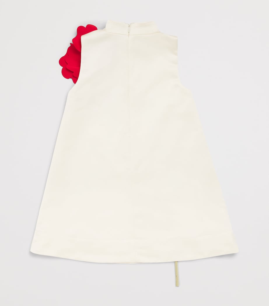 JESSIE AND JAMES Satin Kiss Me Over The Garden Fence Mini Dress (3-14 Years) Crème Satin Image 2