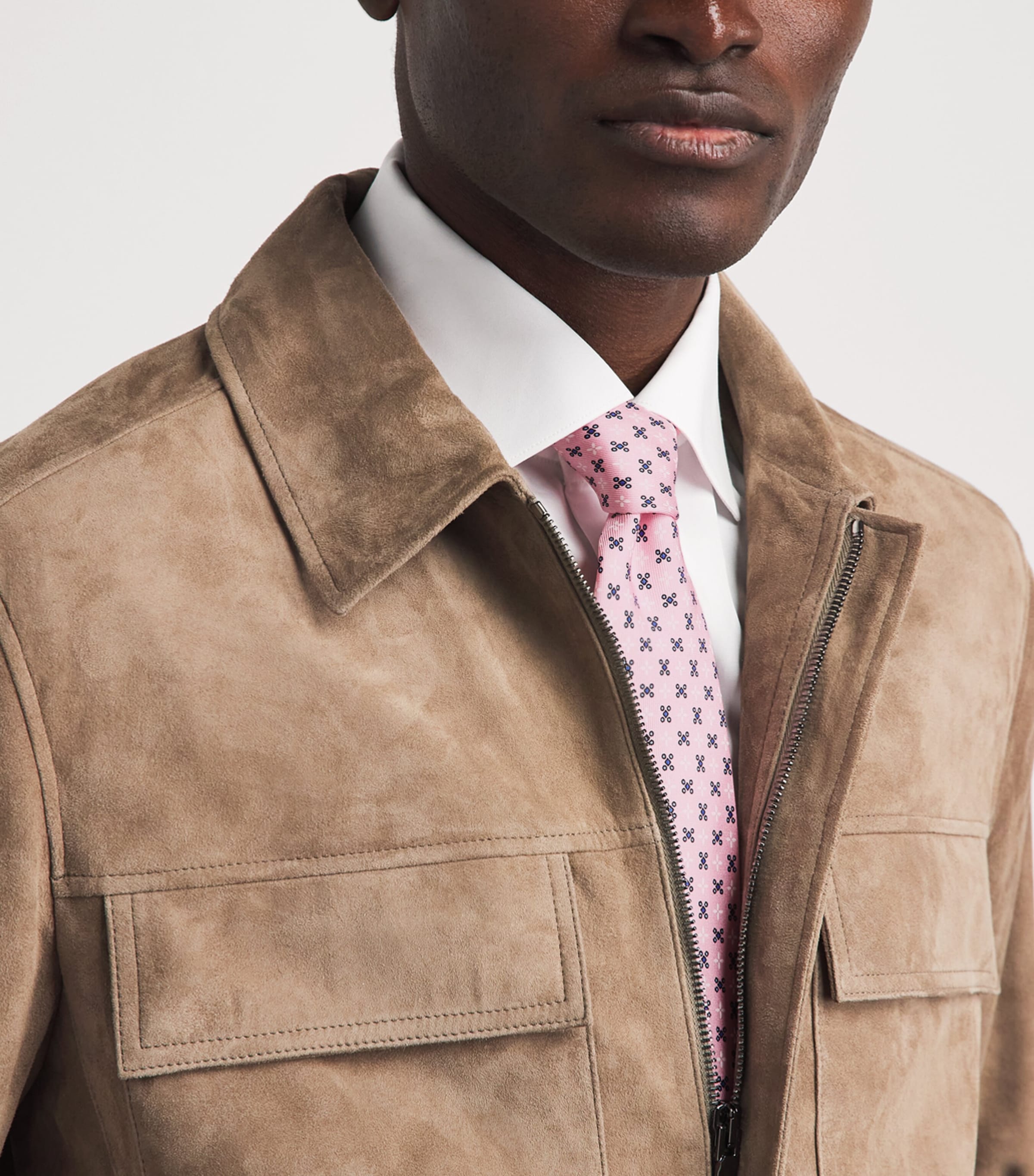 E. Marinella Silk Geometric Tie Pink Image 2