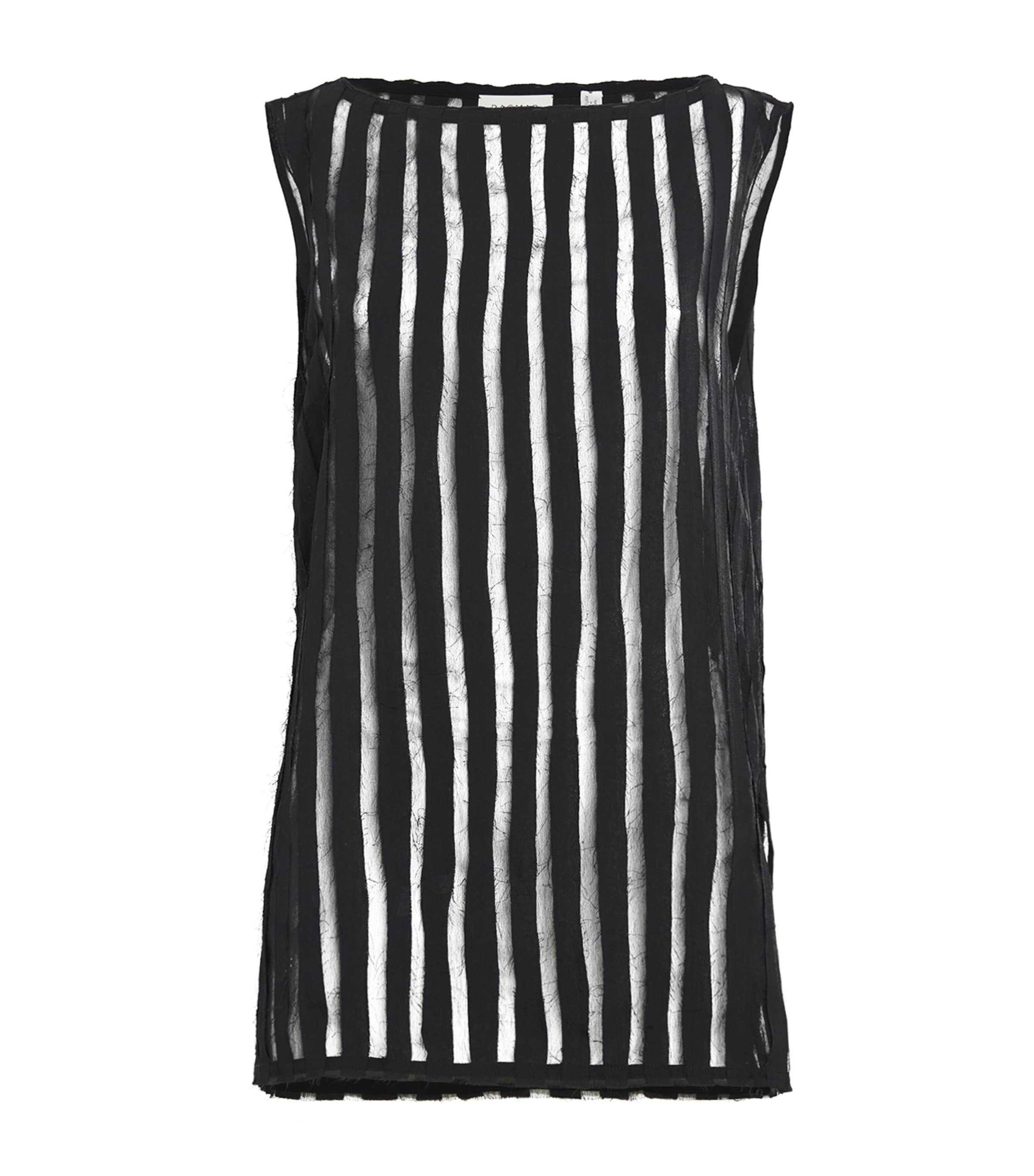 House Of Dagmar Sheer Stripe Blouse In Black