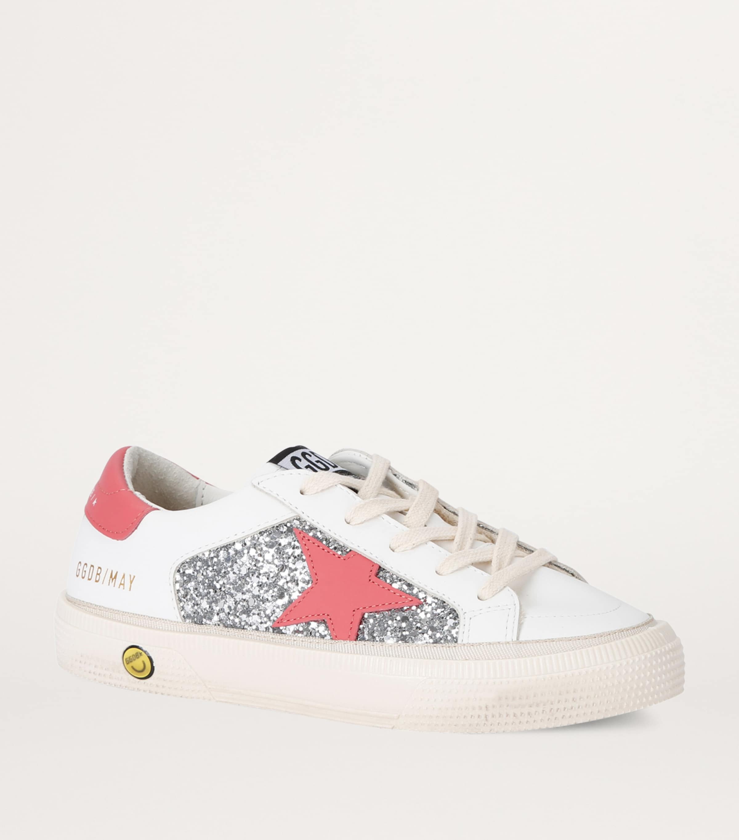 Golden Goose Leather May Sneakers Silver Com Image 3