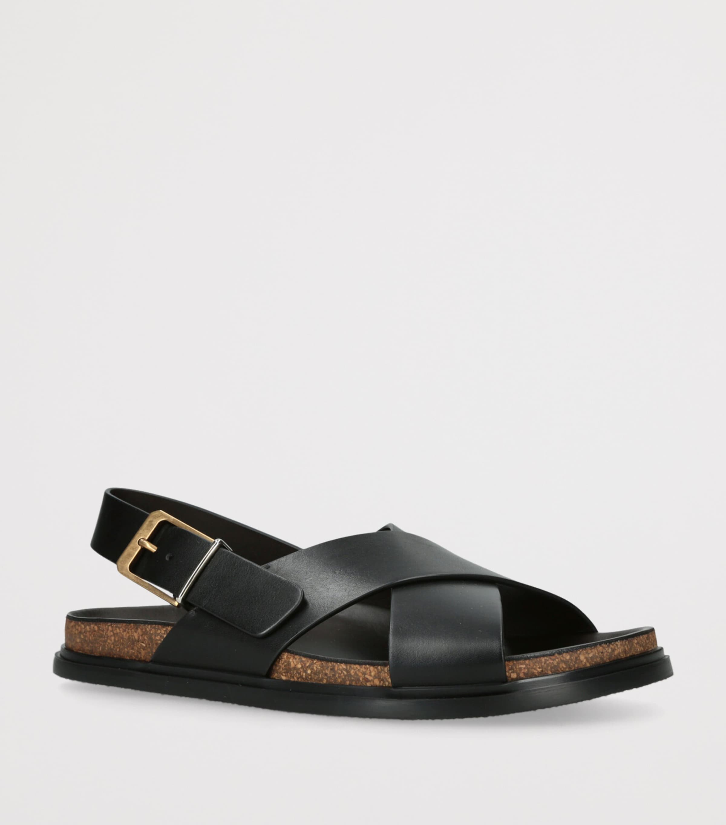 The Row Leather Buckle Sandals Black Image 2