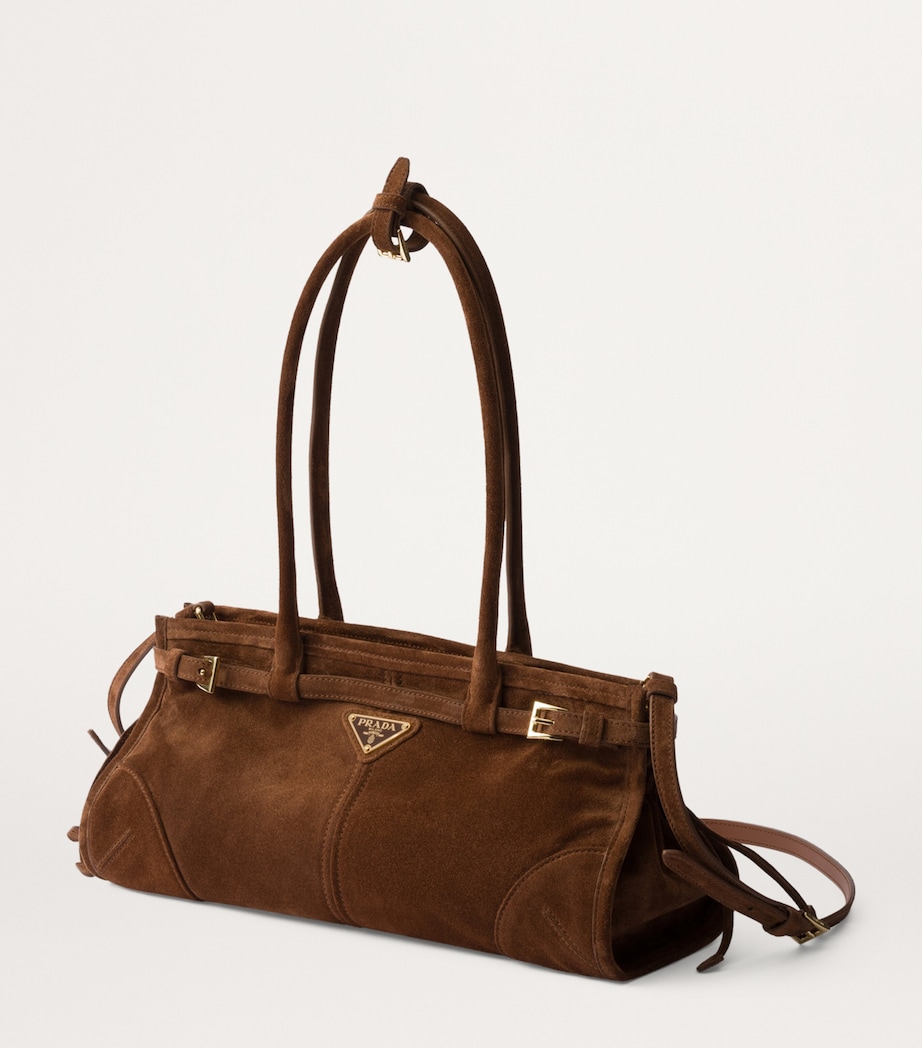 Medium Suede Belted Bonnie Shoulder Bag F0324 Image 8