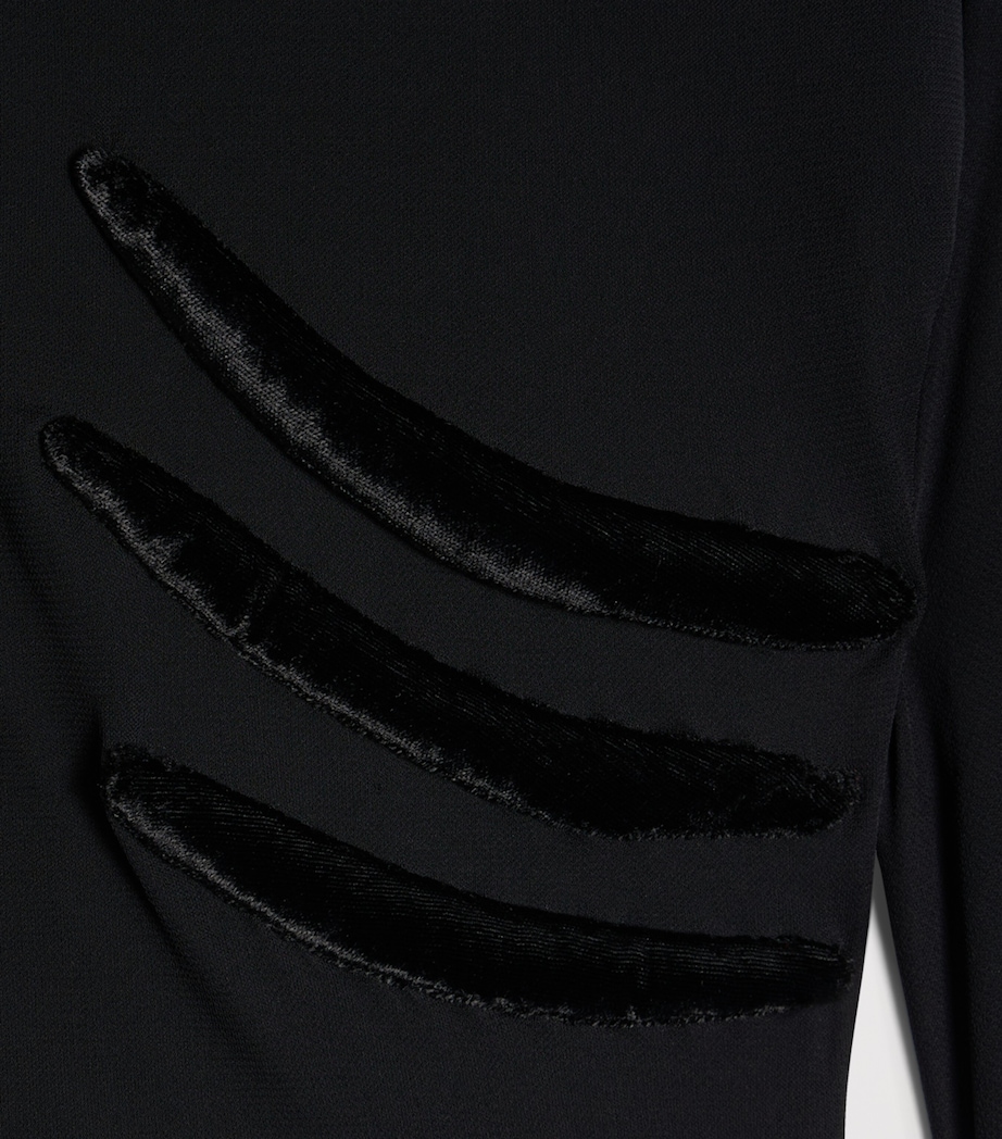 Schiaparelli Womens Trompe-l'Oeil Skeleton Maxi Dress Black Image 7