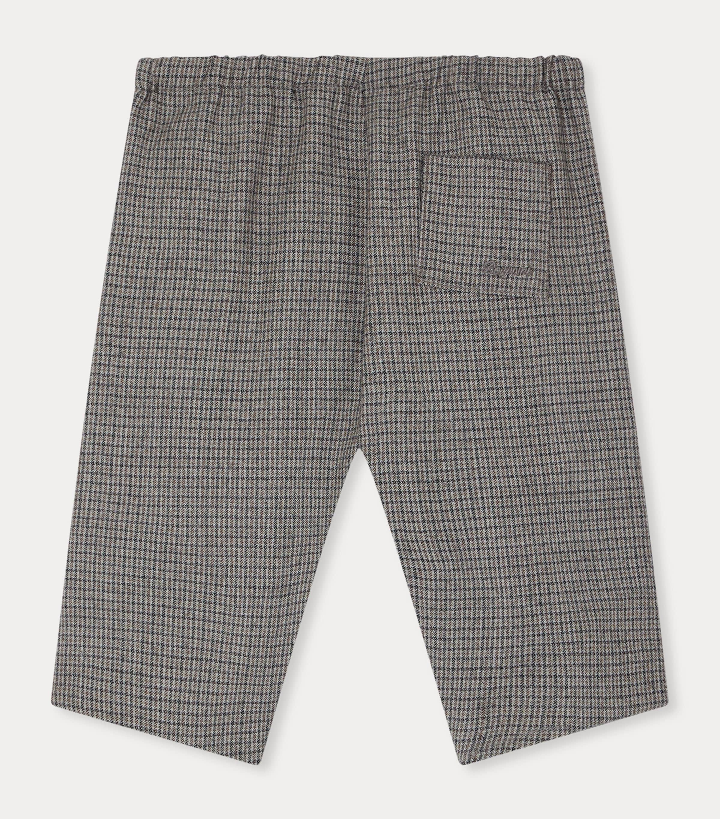 Wool Houndstooth Elasticated-Waist Trousers (6-18 Months) CA TAUPE Image 2