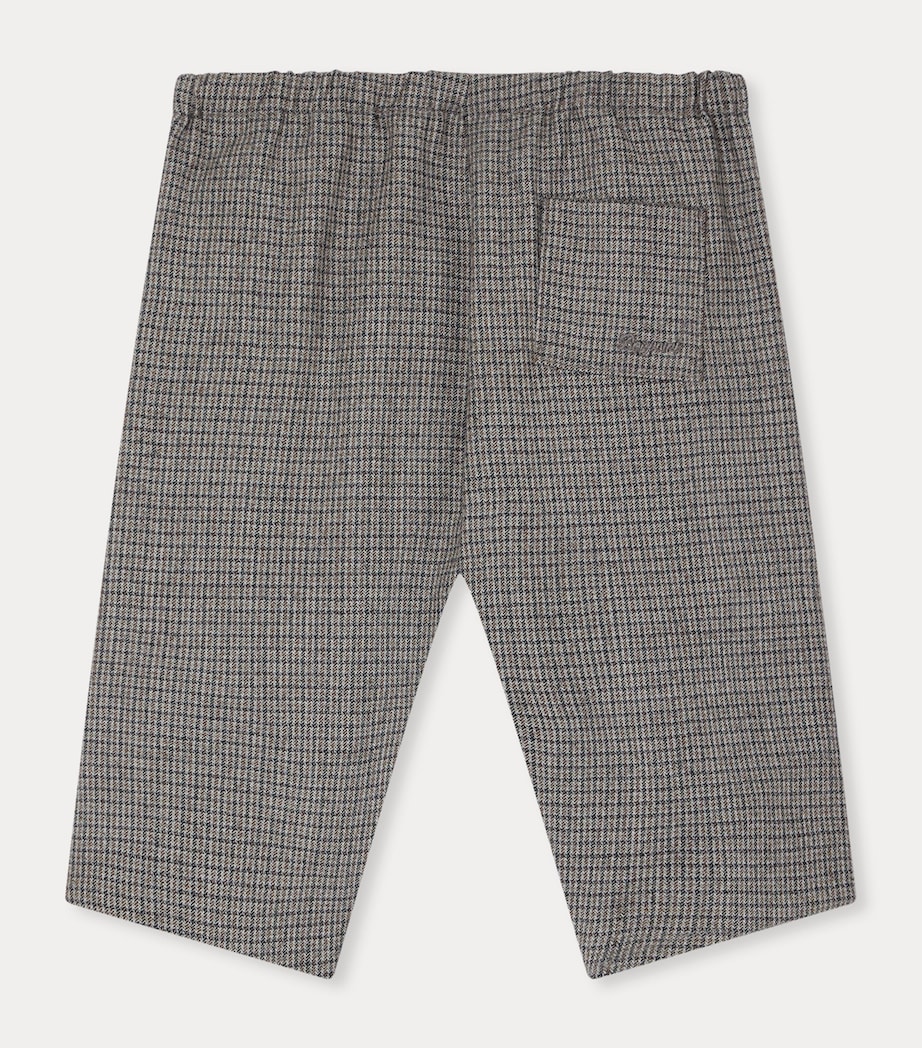 Wool Houndstooth Elasticated-Waist Trousers (6-18 Months) CA TAUPE Image 2