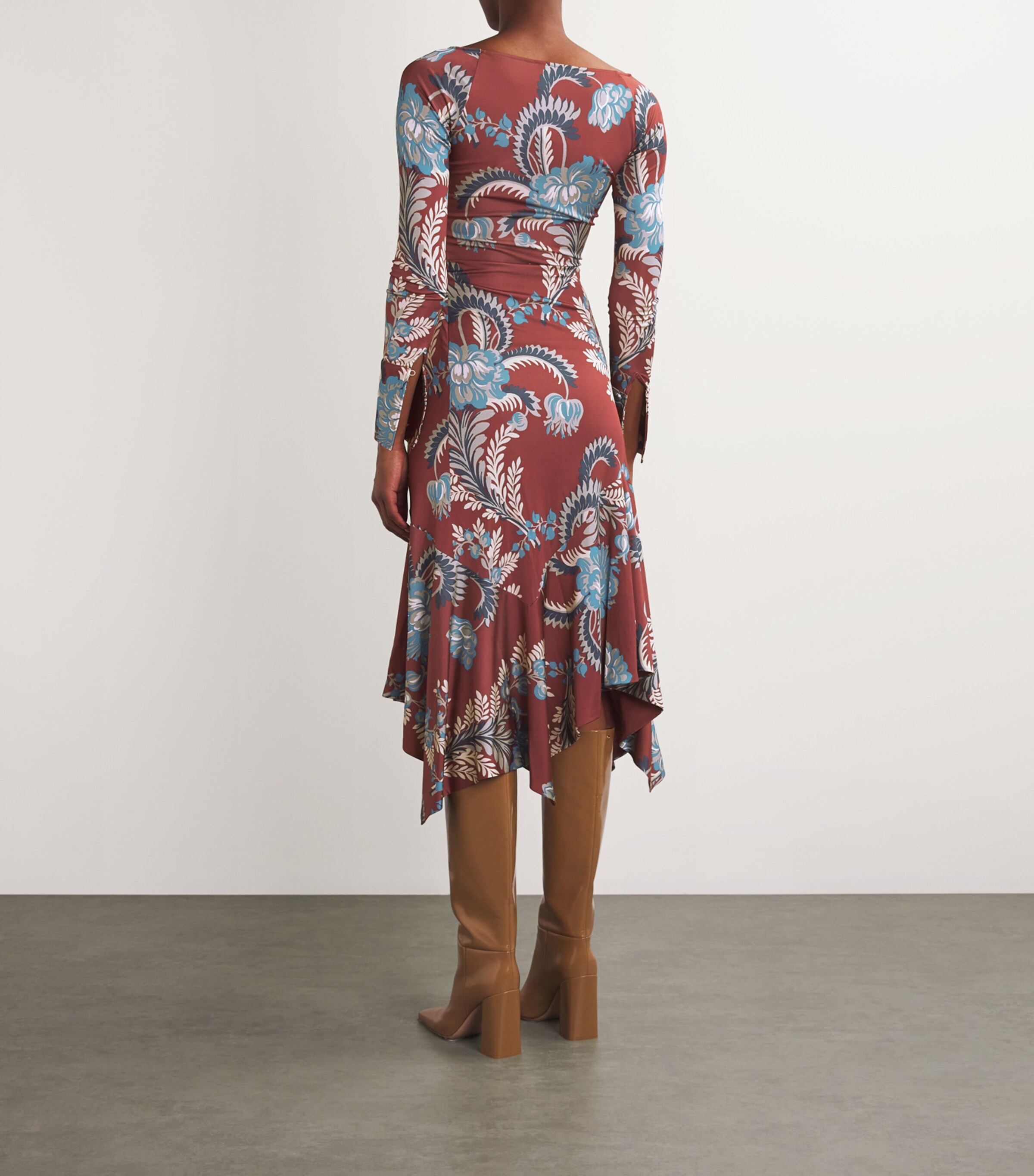 Etro Womens Floral Print Midi Dress Image 3
