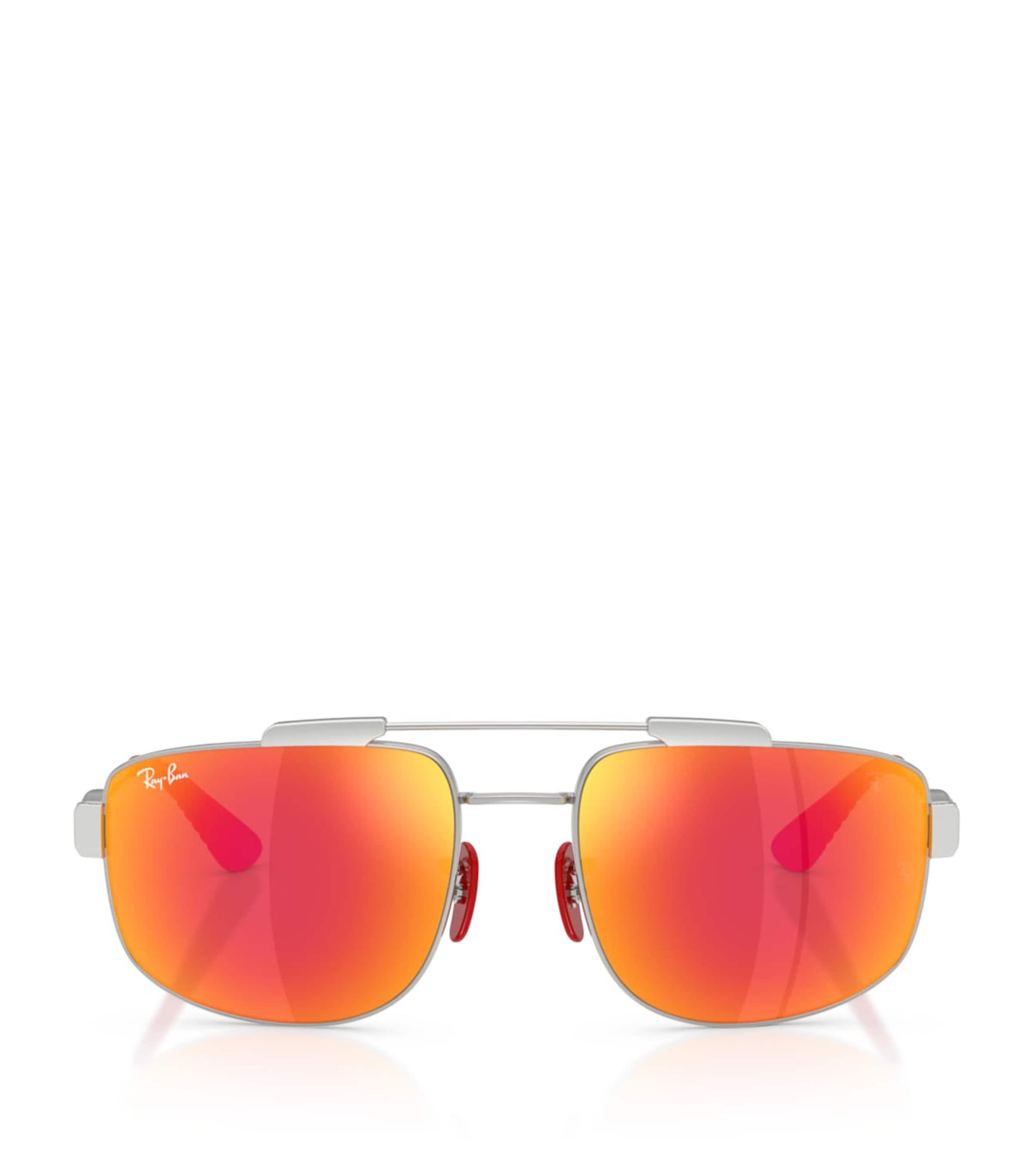 Ray-Ban Scuderia Ferrari Collection Square Sunglasses Silver Image 1