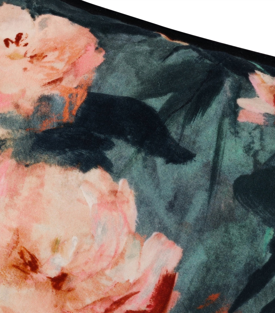 Velvet Ottavia Blue Cushion (55cm x 55cm) BLUE Image 3