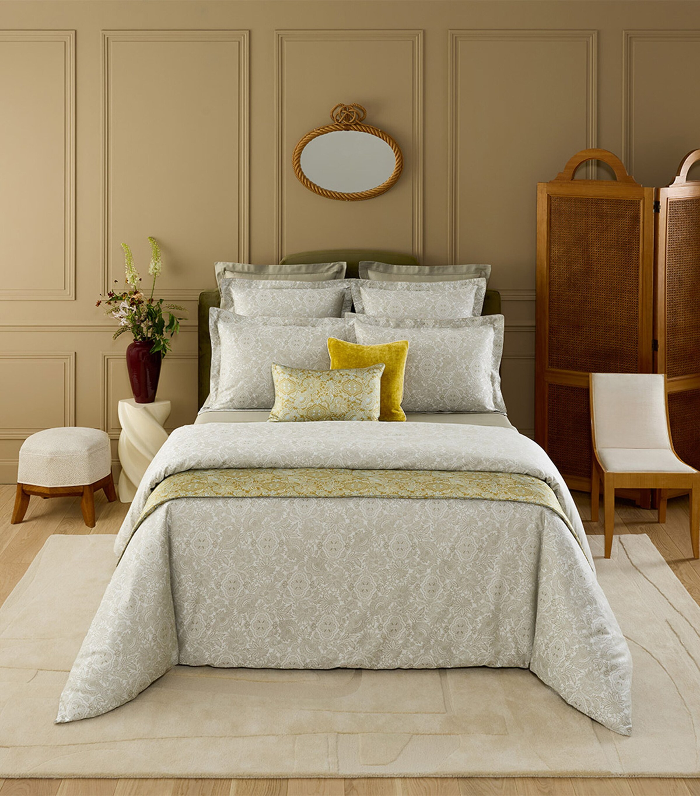 Yves Delorme Jacquard Patio Double Duvet Cover (200cm x 200cm) Multicoloured Image 2