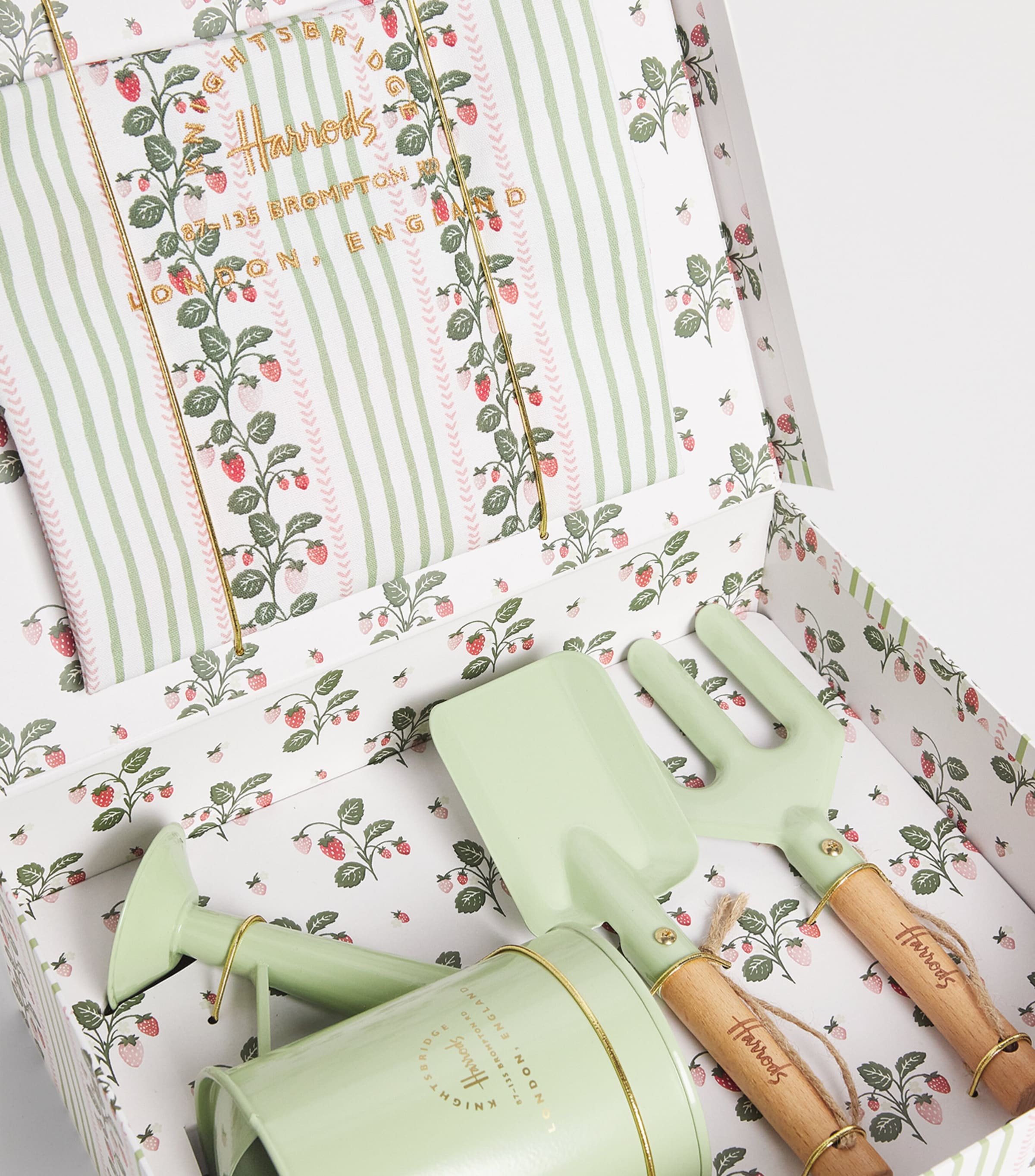 Harrods Strawberry Gardening Suitcase Set Image 5