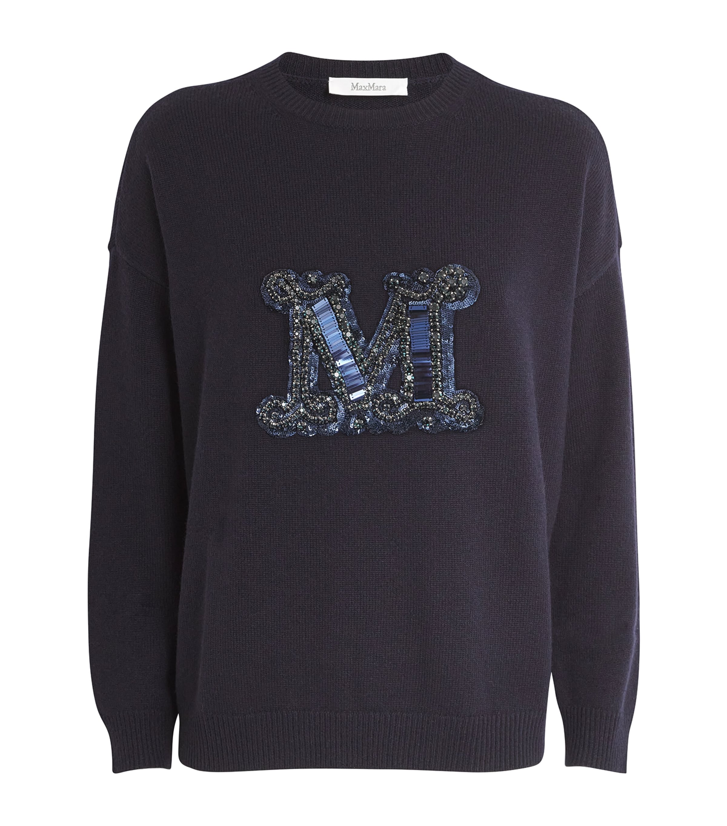 Max Mara Wool-cashmere Palato Sweater In Blue