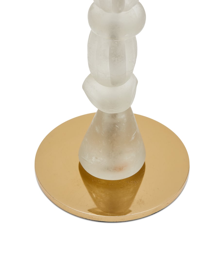 POLSPOTTEN Small Beads Candle Holder (34cm) White Image 3