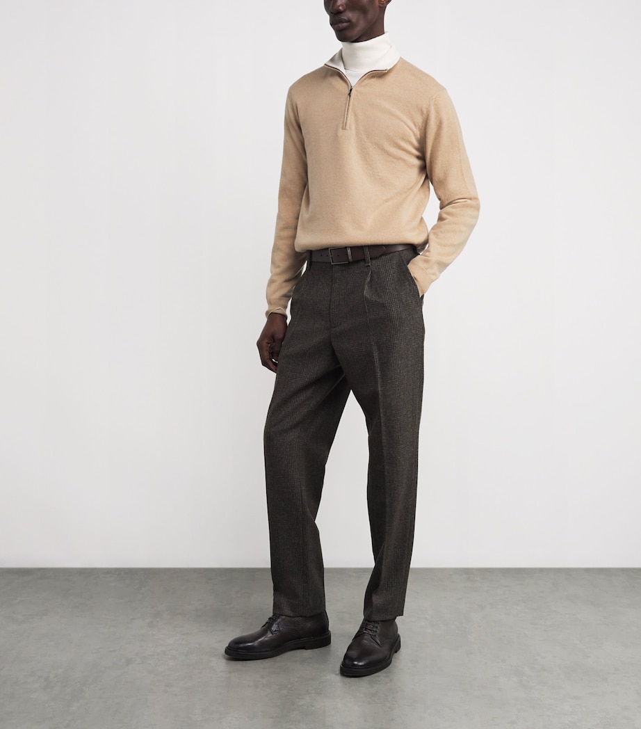 Cashmere Half-Zip Sweater A.5-DUNE Image 2