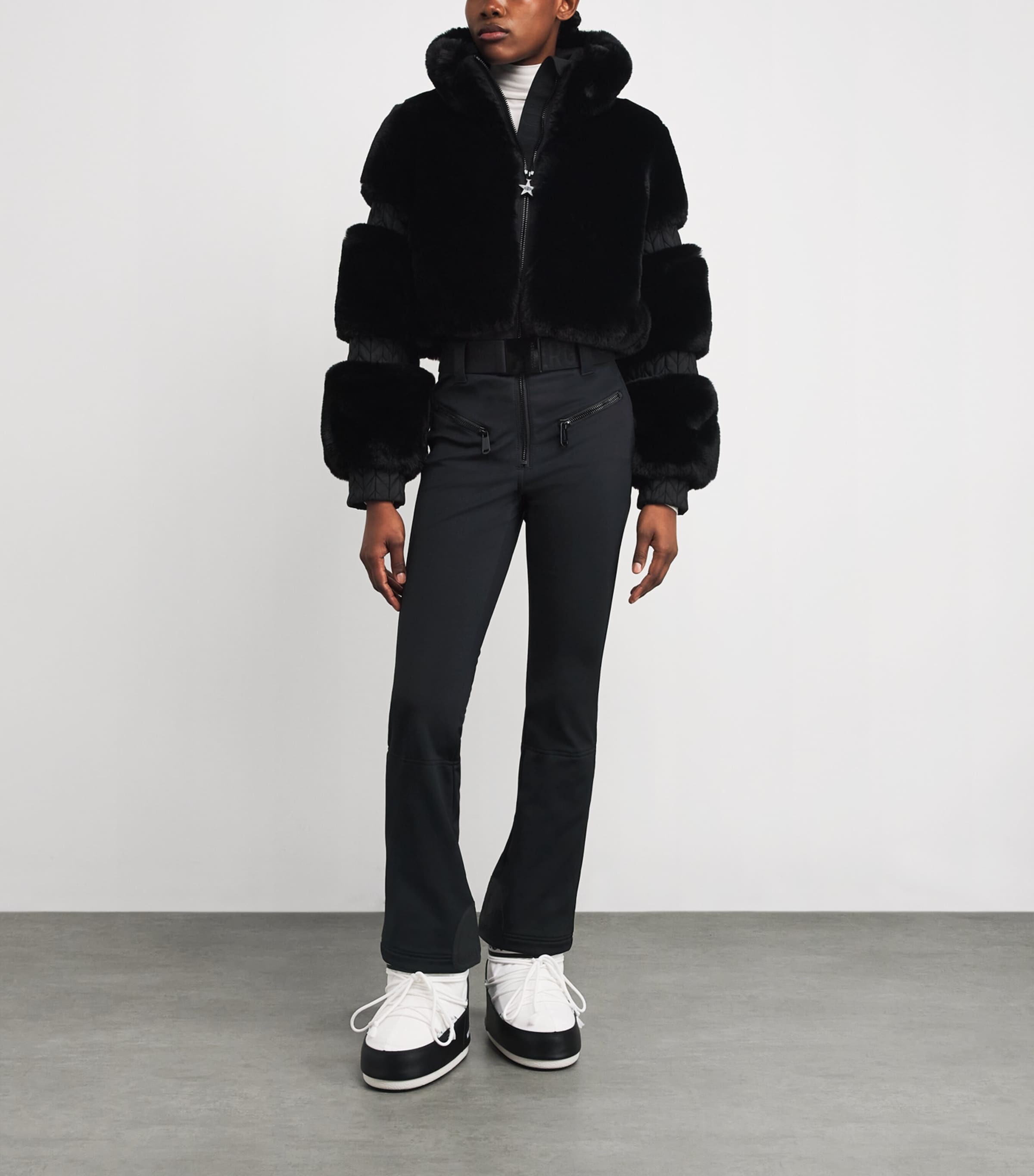 Faux Fur Lieke Ski Suit 9000 BLACK Image 2