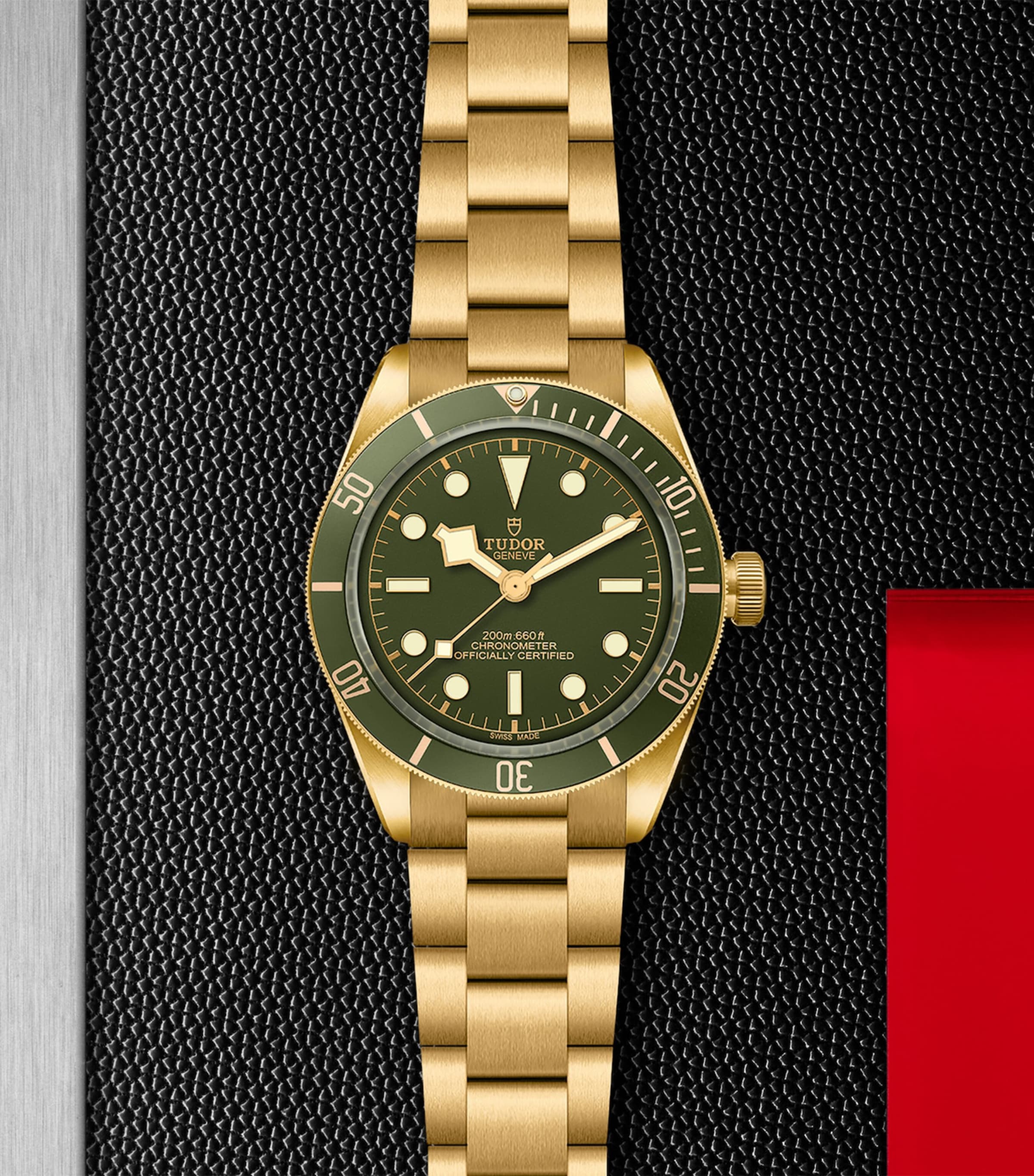 Black Bay Yellow Gold Watch 39mm GREEN Image 4