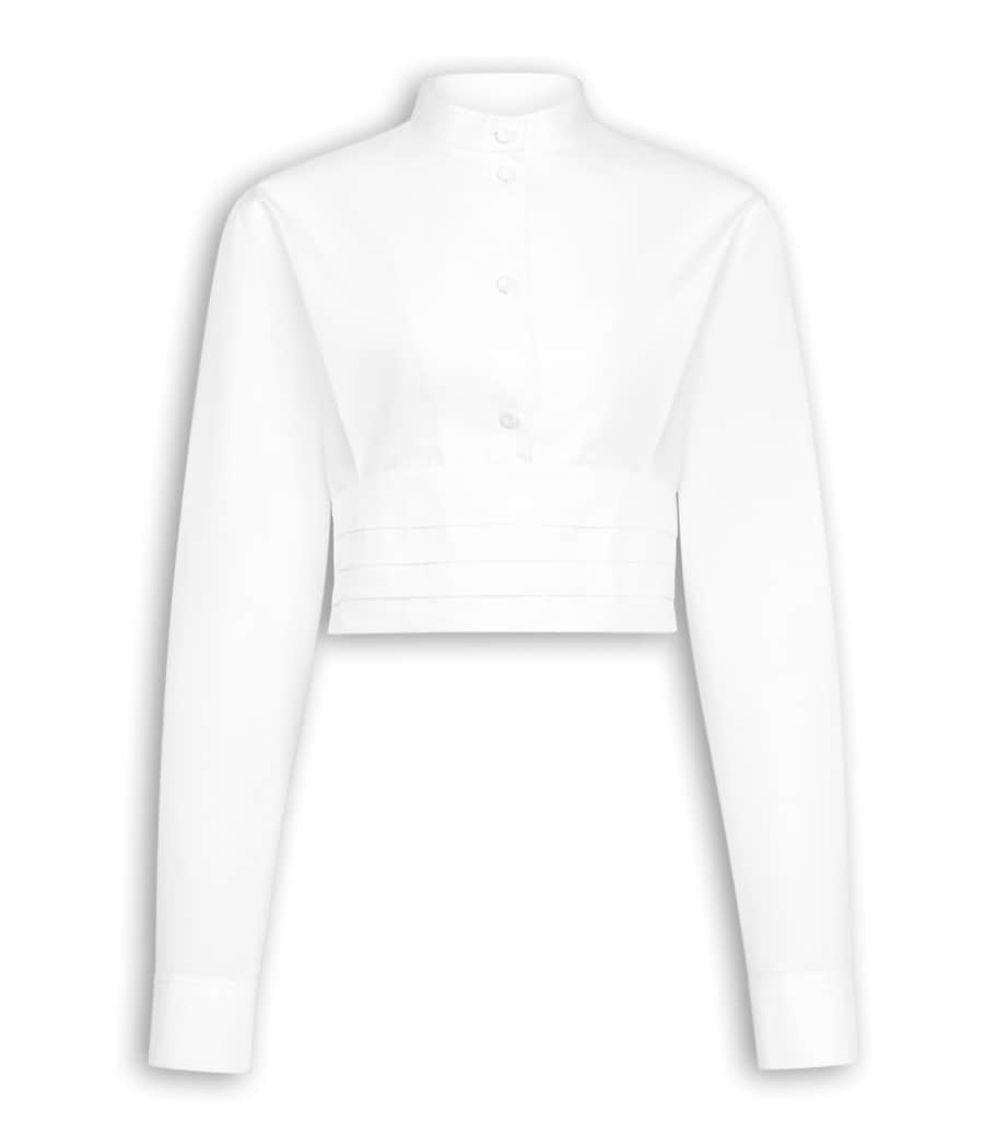Cotton Cropped Shirt BLANC Image 1