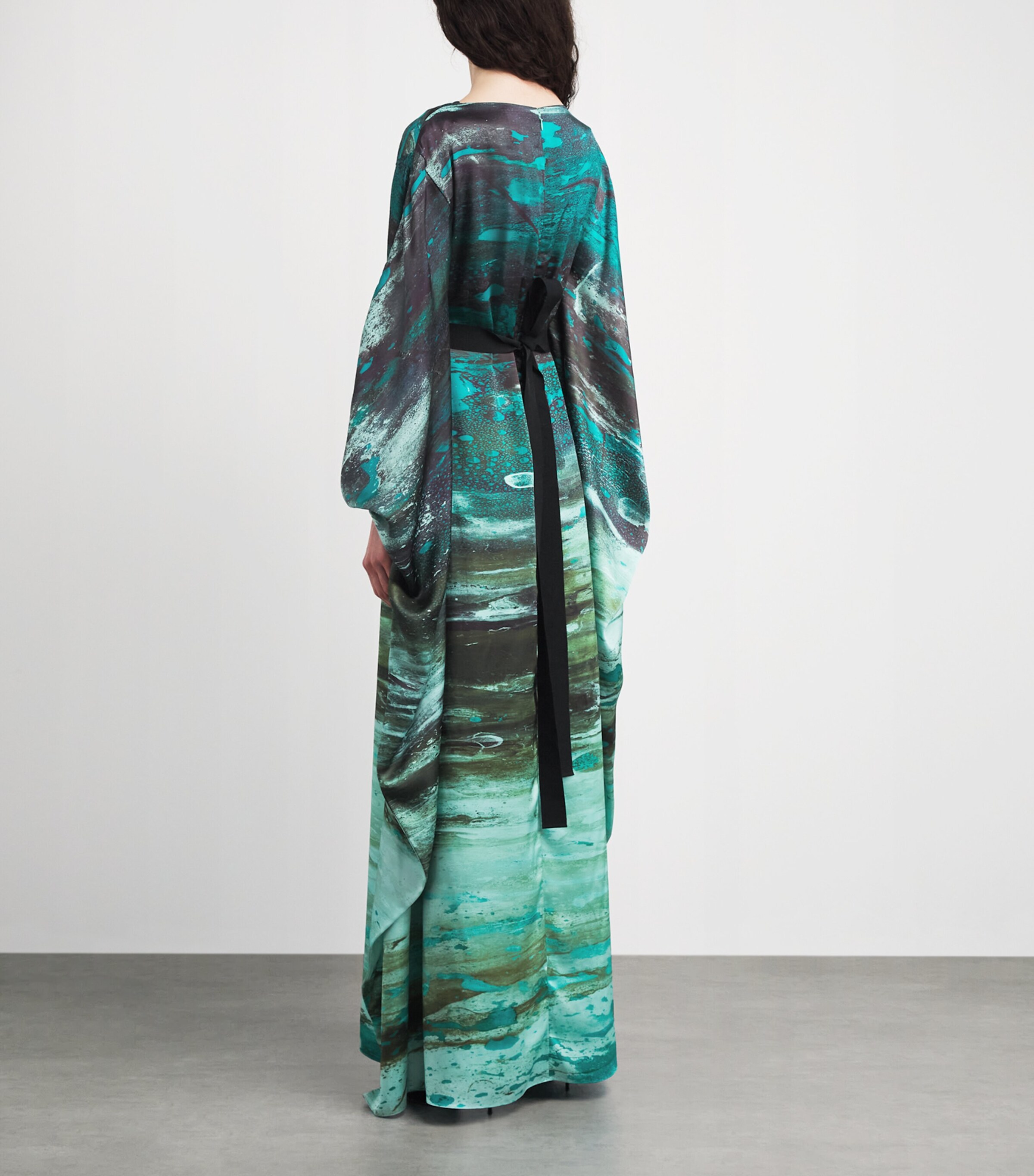 Roksanda Womens Silk Raziya Maxi Dress Brush Teal/mint Image 4