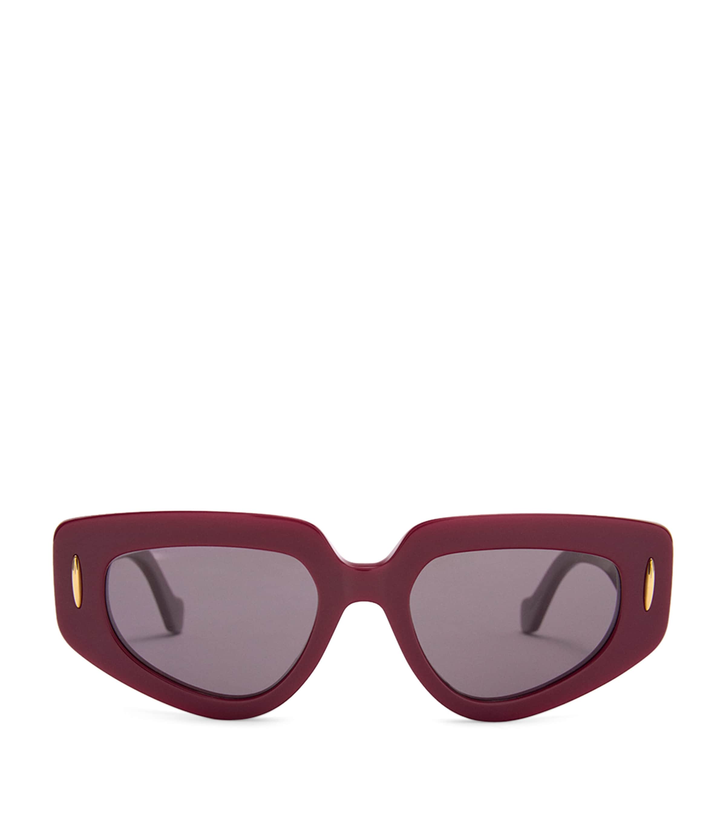 Loewe Small Acetate Butterfly Screen Sunglasses In Burgundy