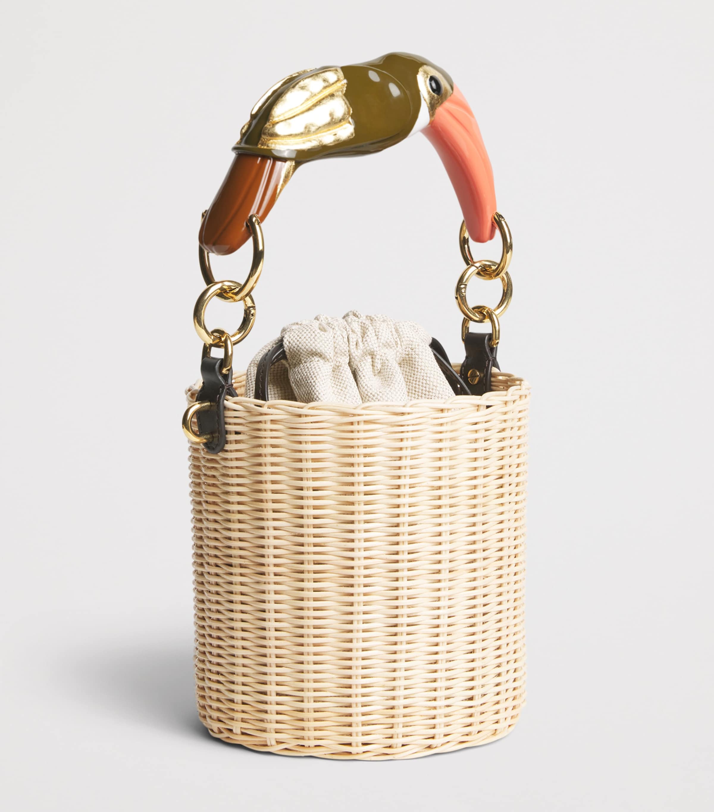 Chloé Small Woven Tropicus Bucket Bag Hot Sand Image 2