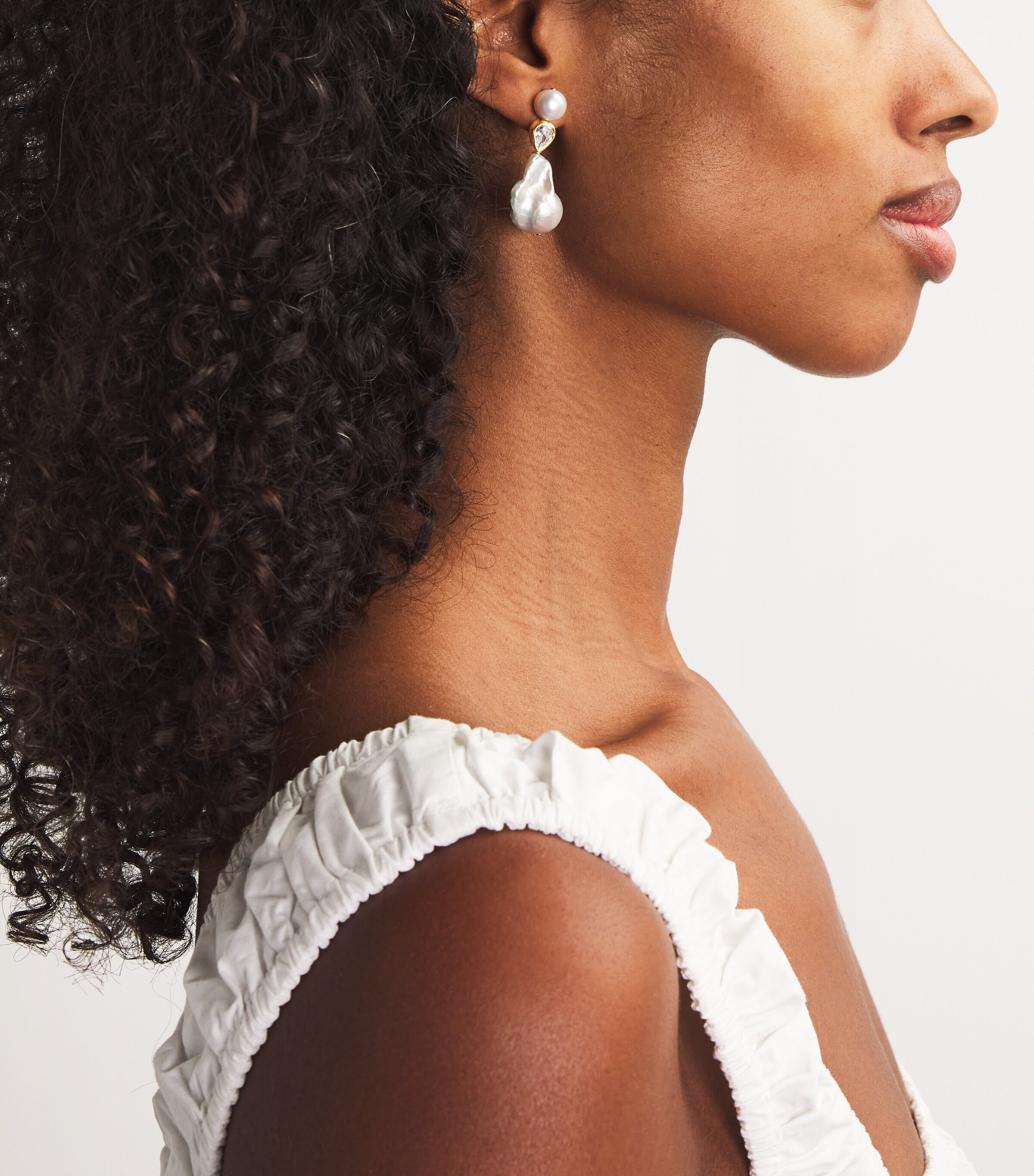 Completedworks Gold Vermeil, Crystal and Pearl Pulp Earrings