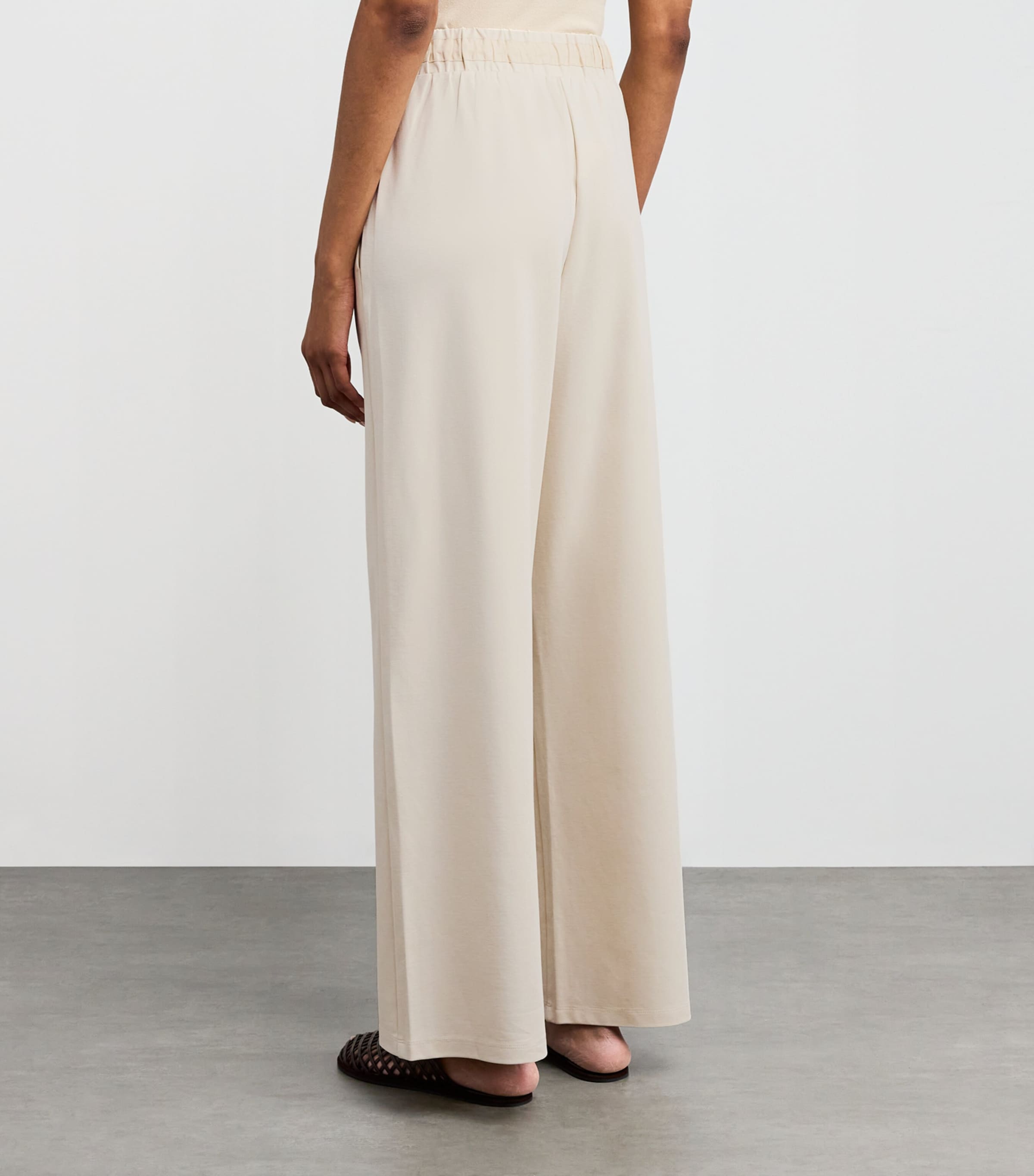 Weekend Max Mara White Jersey Drawstring Trousers | Harrods UK