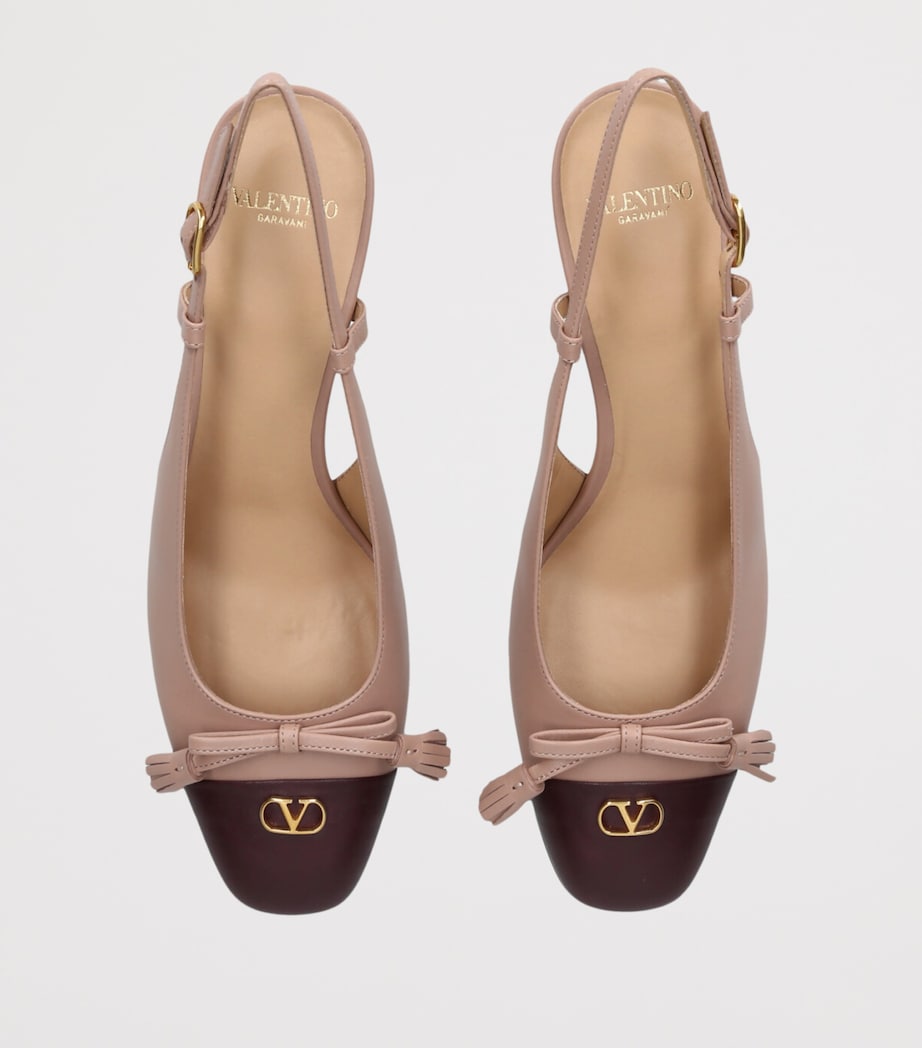 Leather Valet du Roi Slingback Pumps 60 BLUSH Image 4