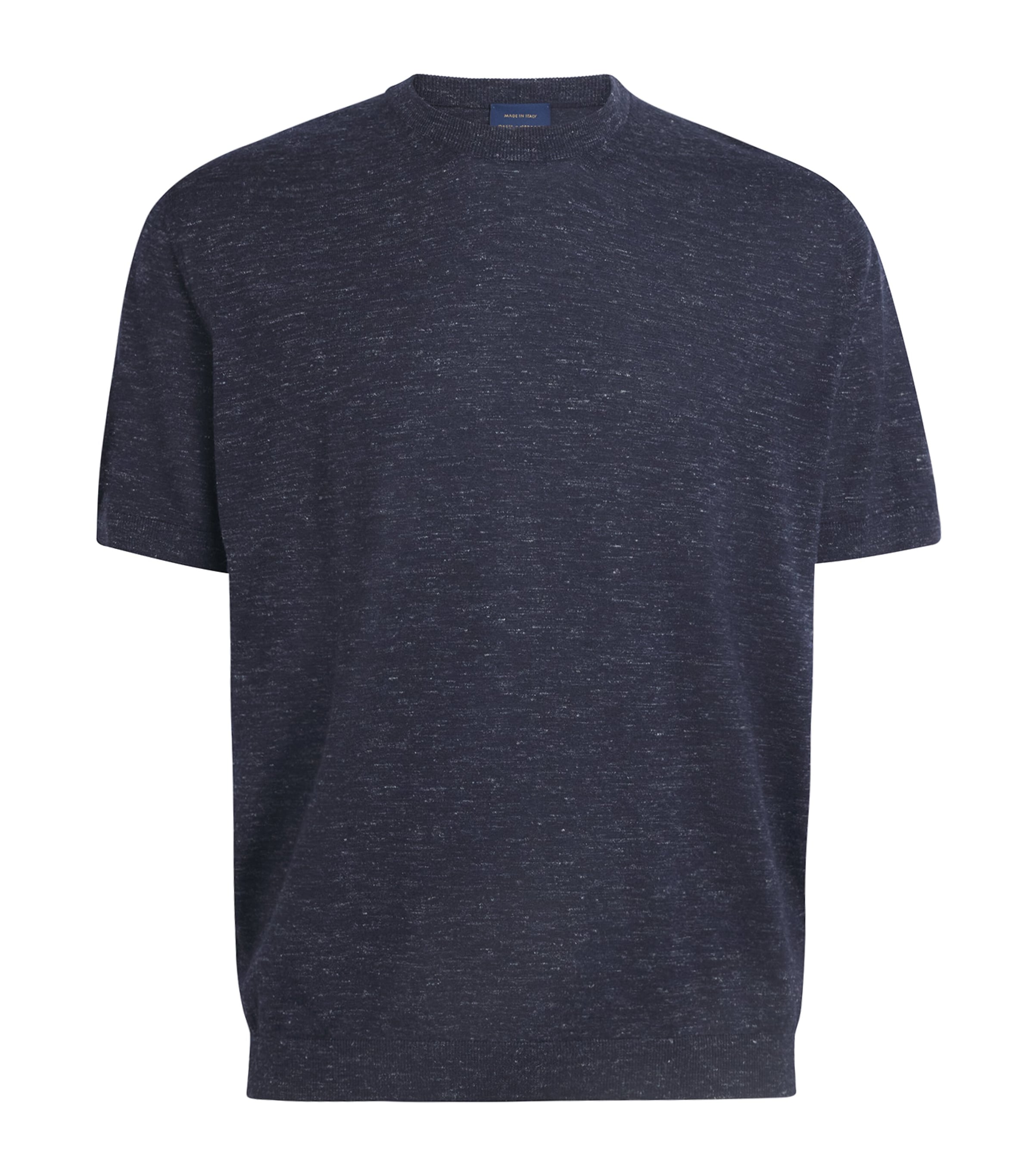 Paul & Shark Mens Silk-Cashmere-Linen T-Shirt Blue Image 1
