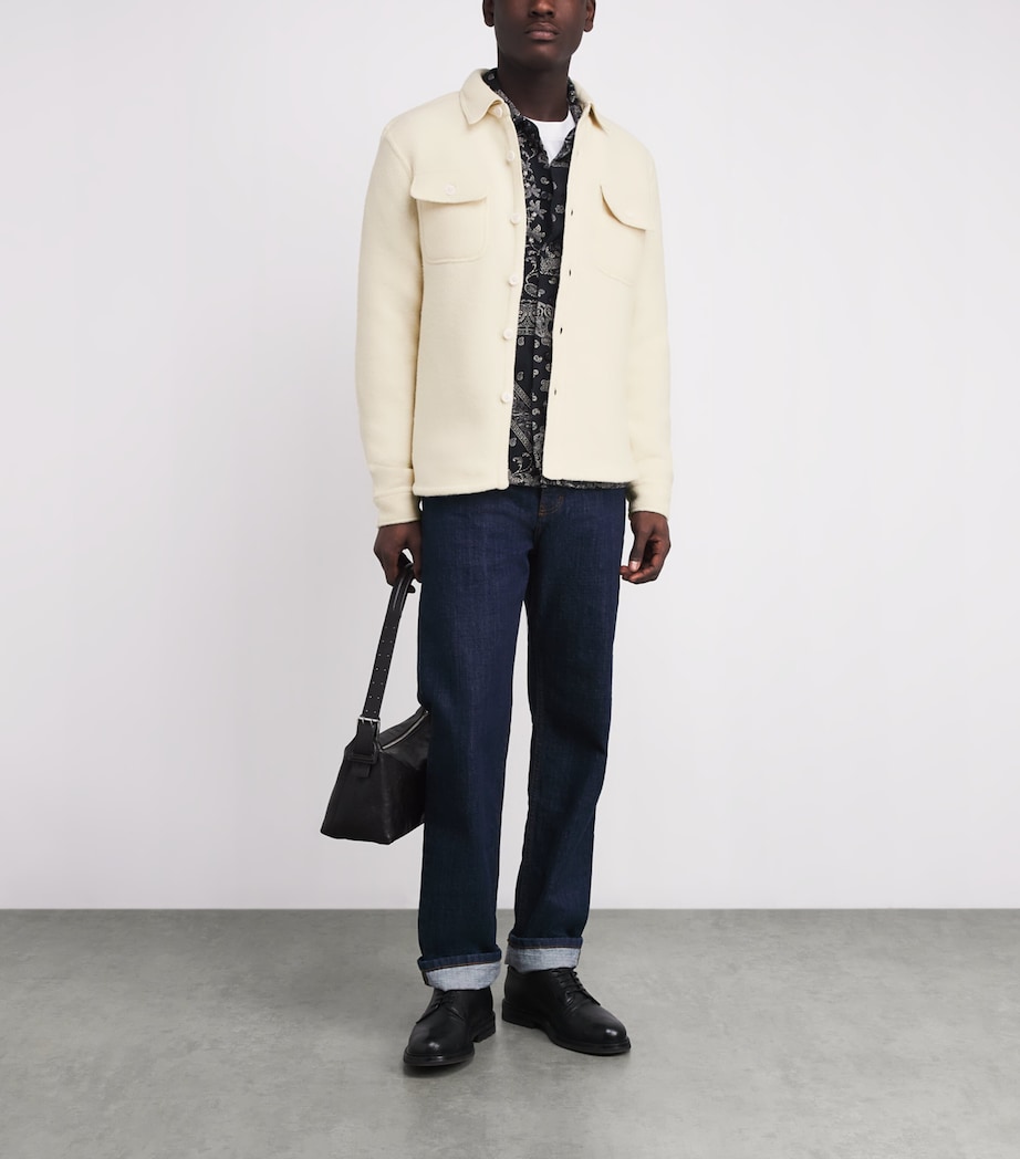 Wool-Blend Felt Overshirt ANDOVER CREAM Image 2