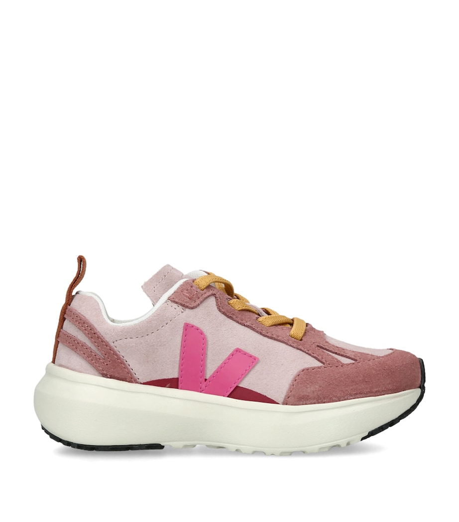 Veja Kids Suede Canary Sneakers Pink Comb Image 1