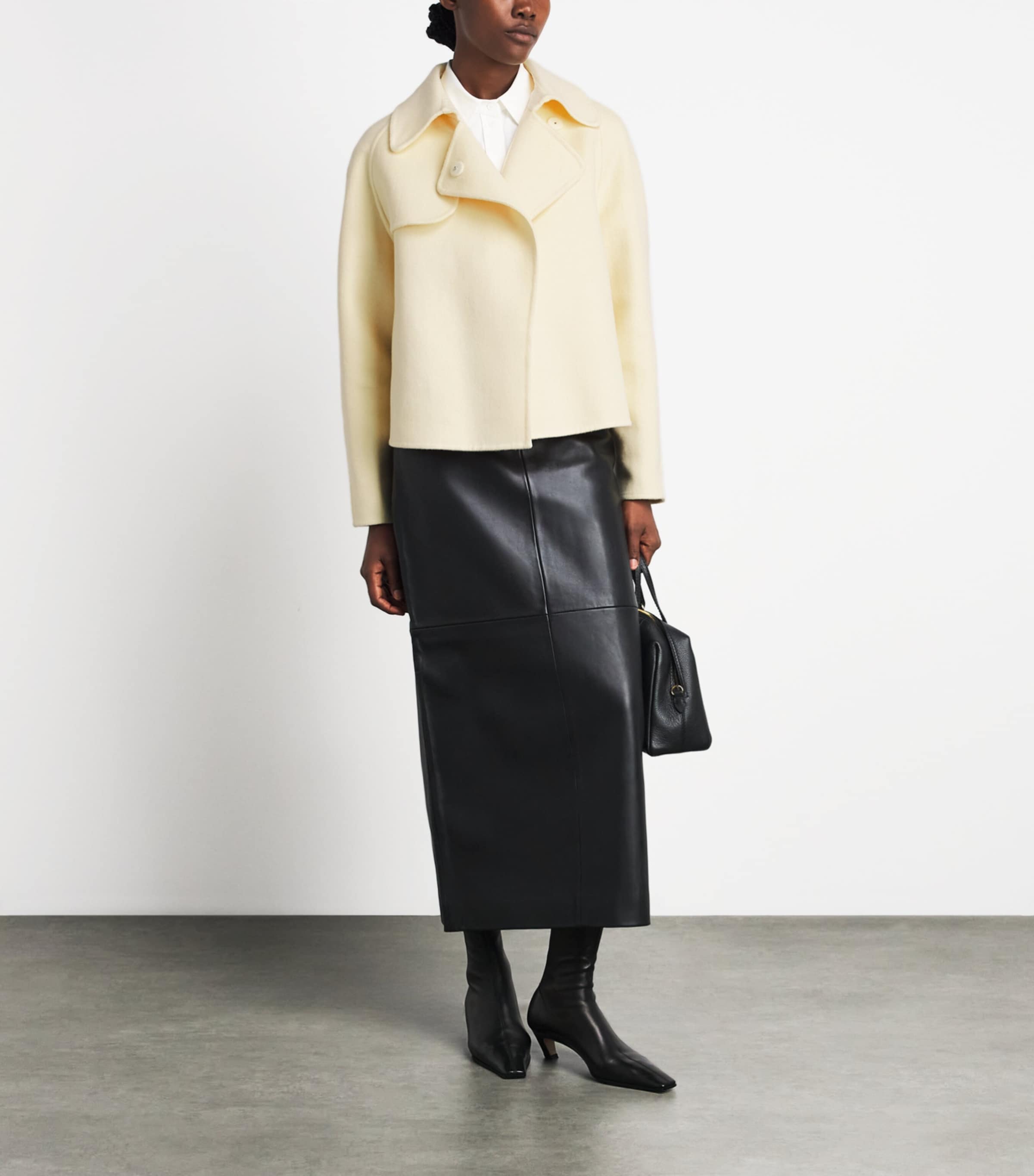 Fabiana Filippi Womens Cashmere-Wool Trench Jacket Giallo Image 2