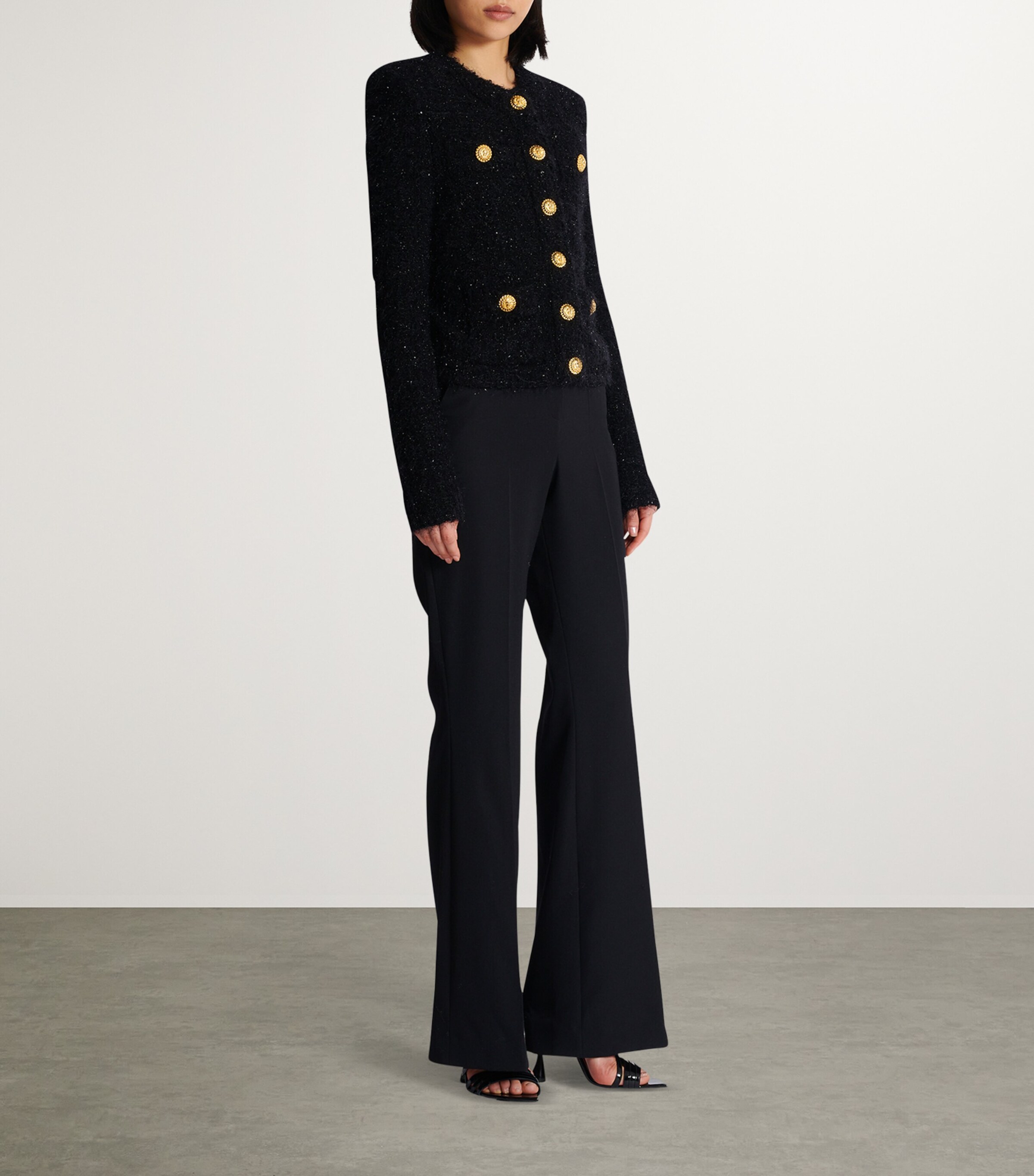 Tweed Buttoned Jacket 0PA NOIR Image 2