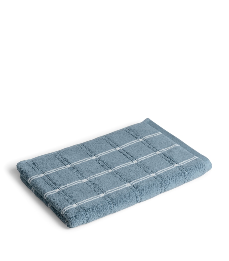 BAINA Organic Cotton Devon Bath Mat (50cm x 80cm) Celeste & Chalk Image 1